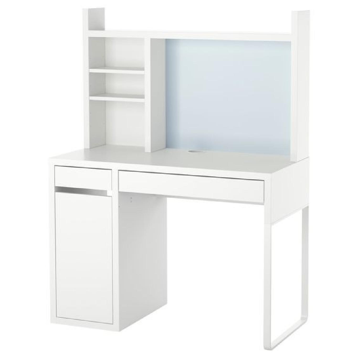 Ikea Micke Desk w/ Add On Unit - image-0