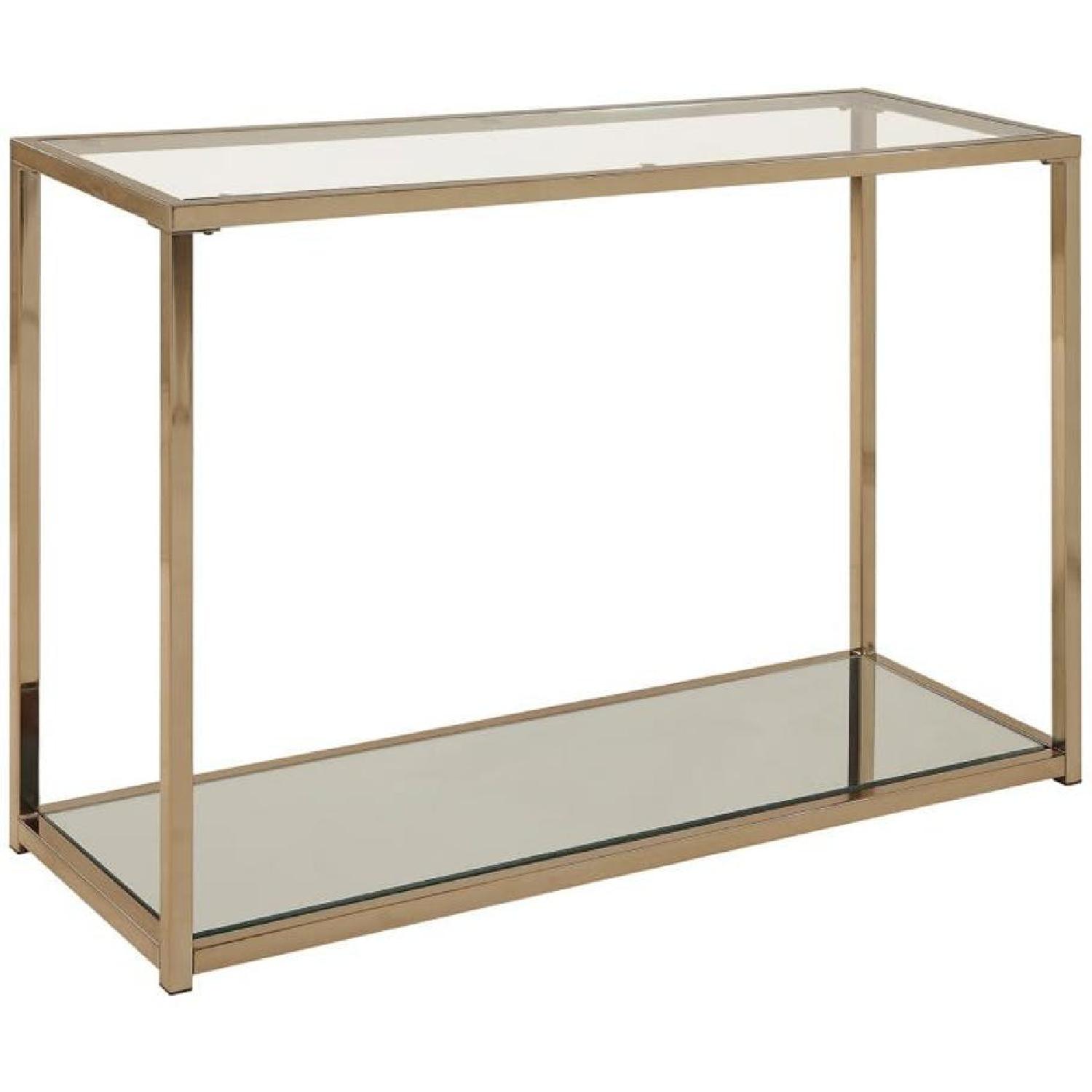 Modern Glass Top Sofa Table AptDeco