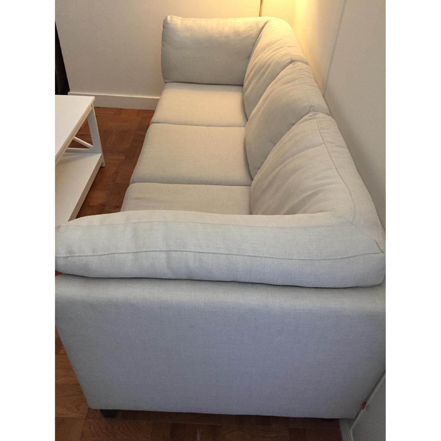 EQ3 Salema White Fabric Sofa - image-3