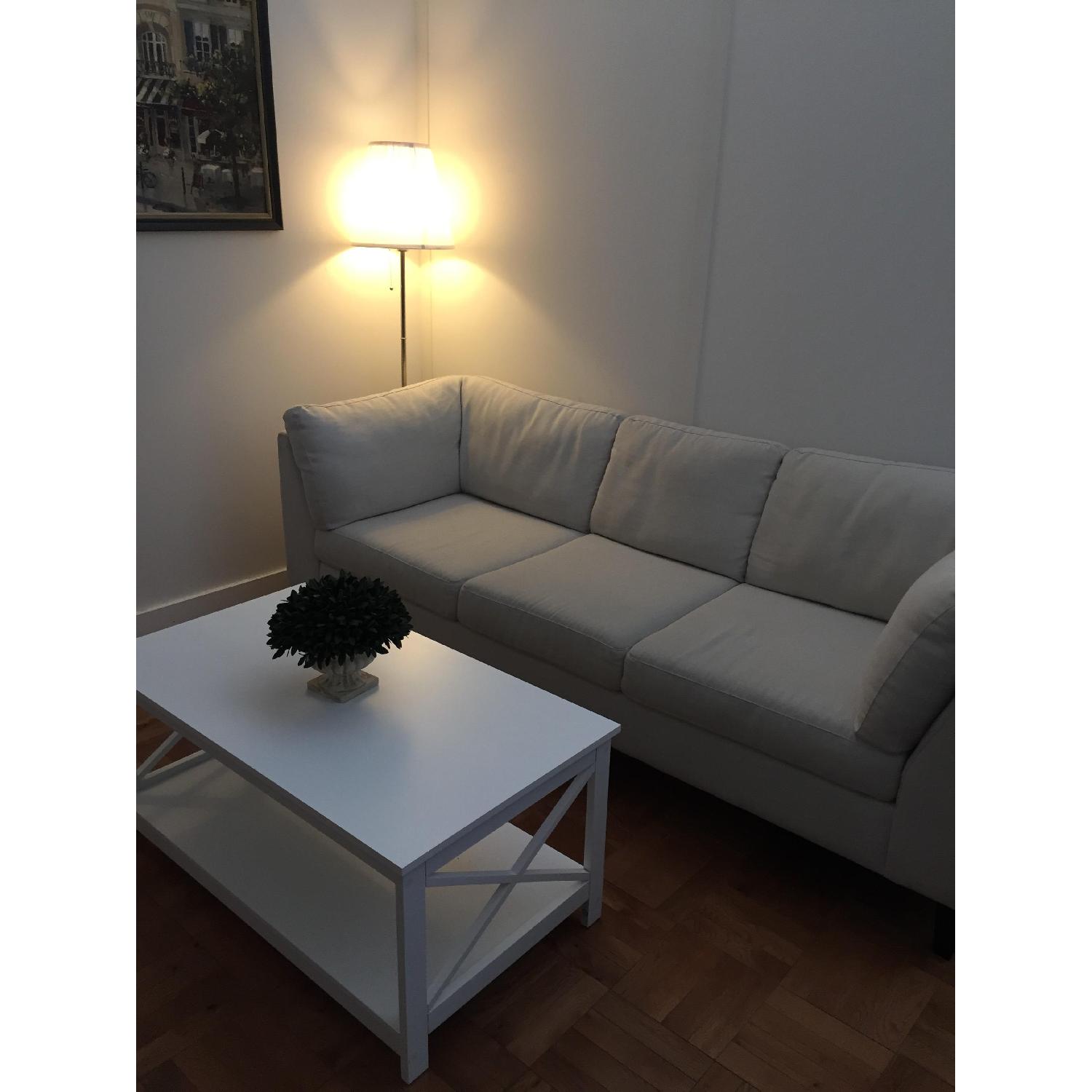 EQ3 Salema White Fabric Sofa - image-4