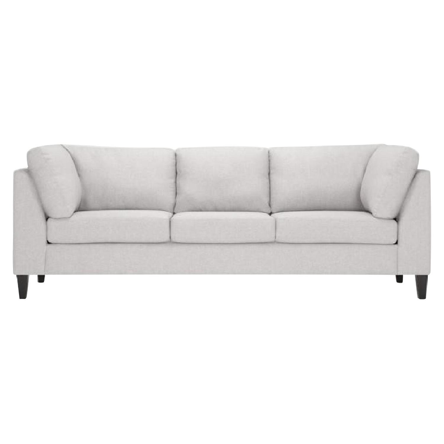 EQ3 Salema White Fabric Sofa - image-0
