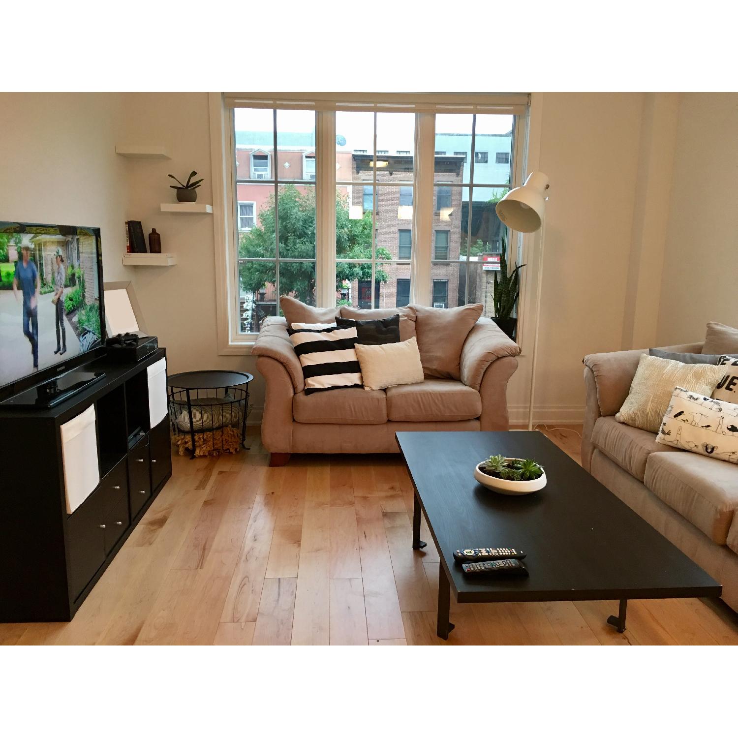 Ashley Darcy Loveseat in Stone - image-1