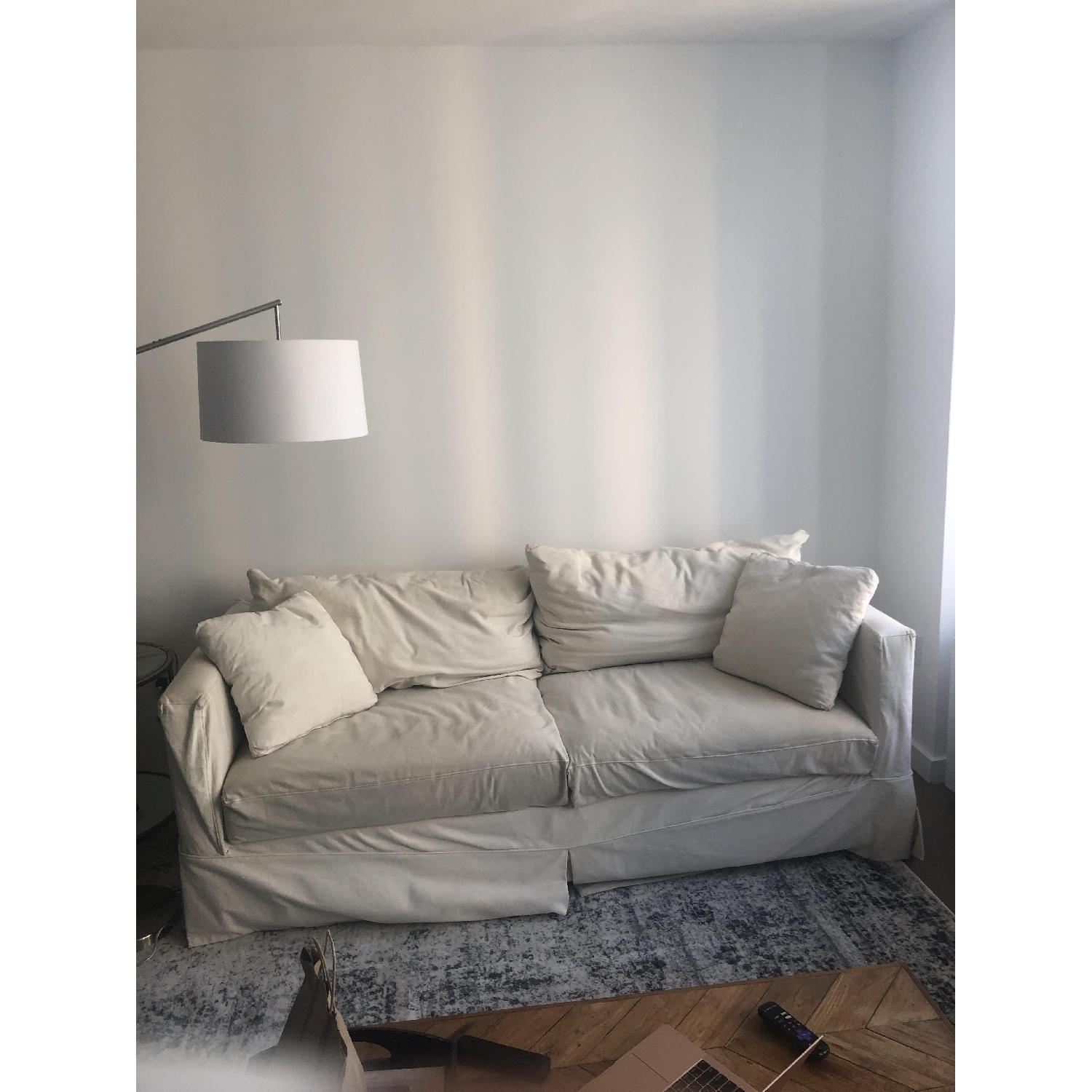 Crate & Barrel Willow Modern Slipcover Sofa AptDeco