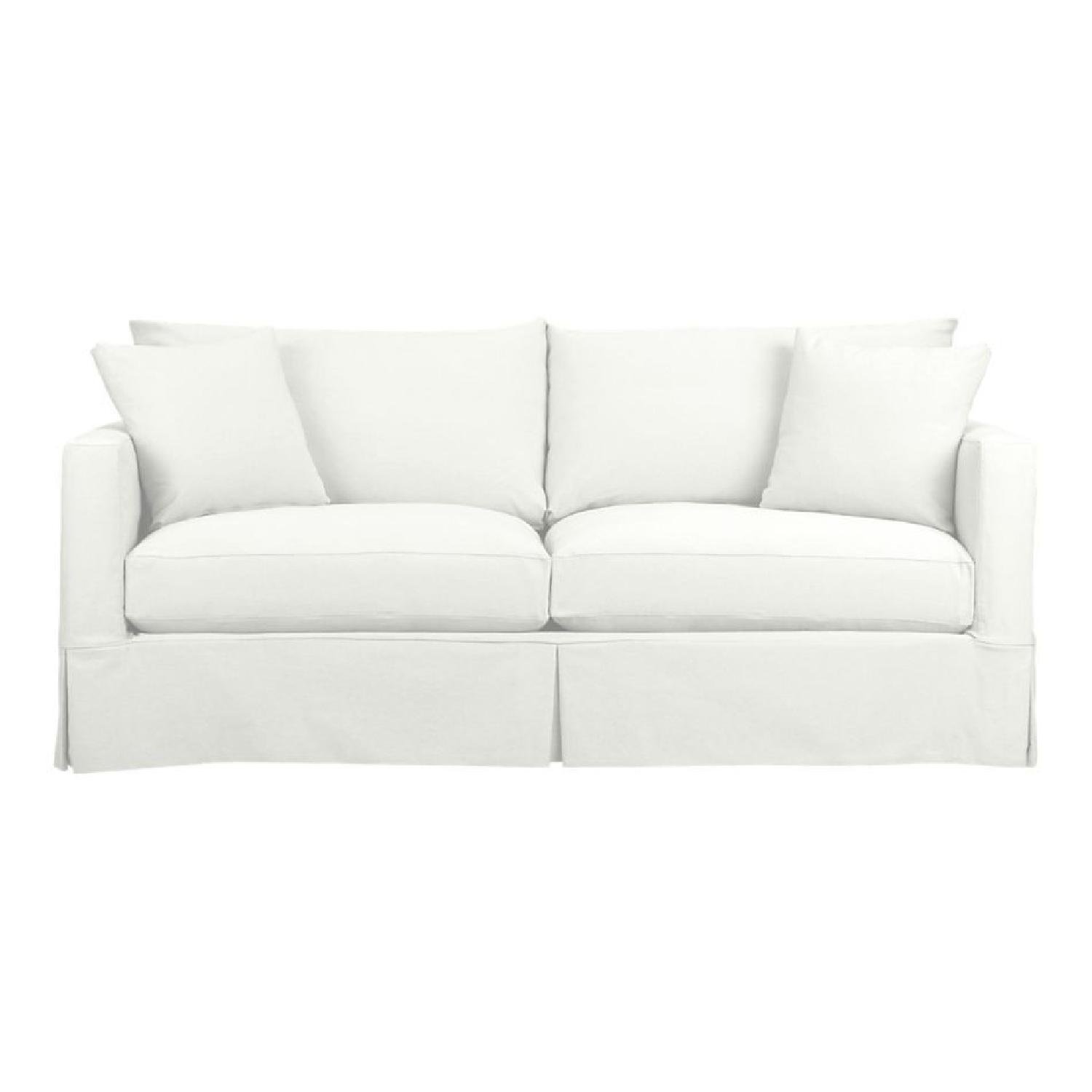 Crate & Barrel Willow Modern Slipcover Sofa AptDeco
