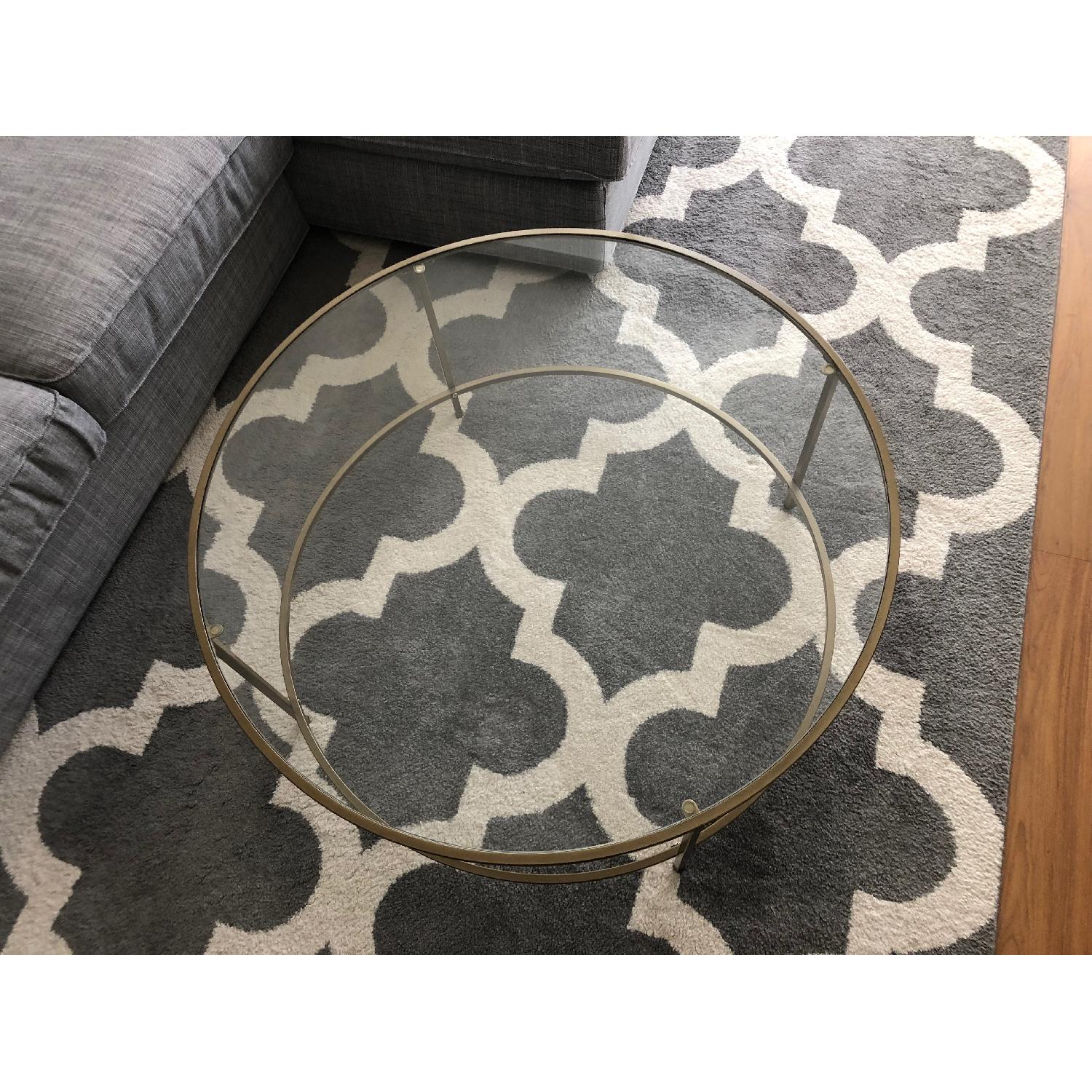 Ebern Designs Deford Round Gold Coffee Table - image-2