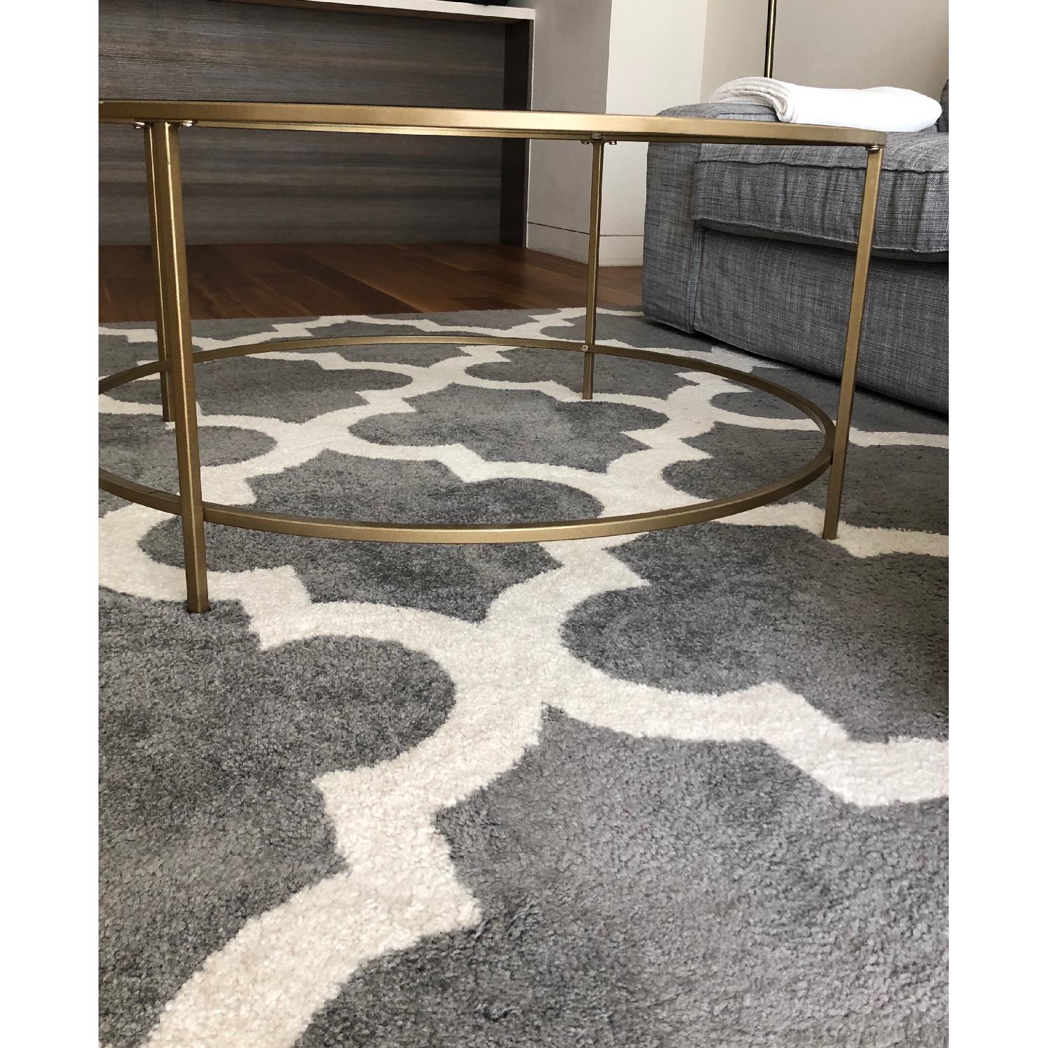 Ebern Designs Deford Round Gold Coffee Table - image-3