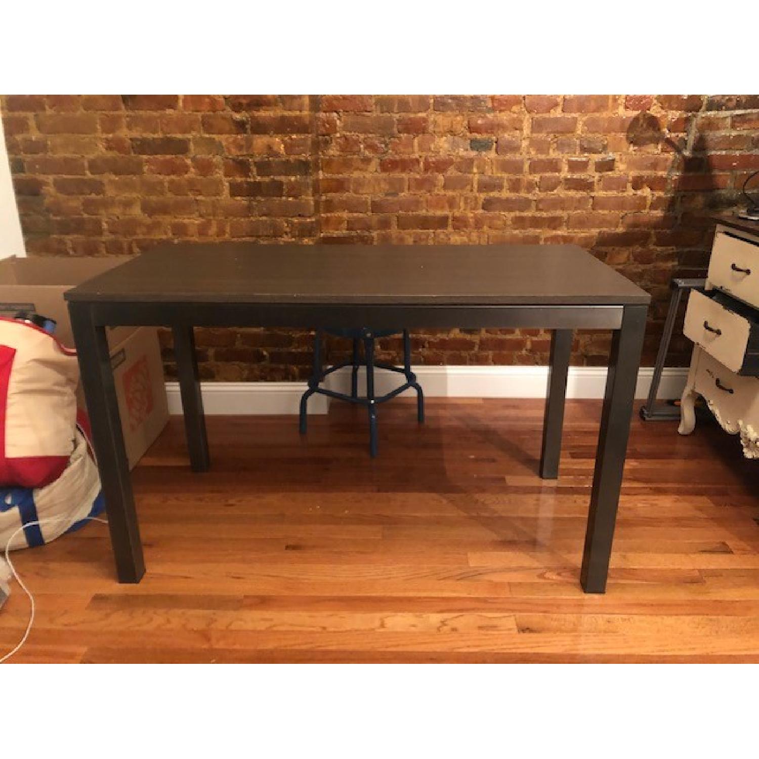 The Container Store Small Weathered Smoke Parsons Desk - image-1