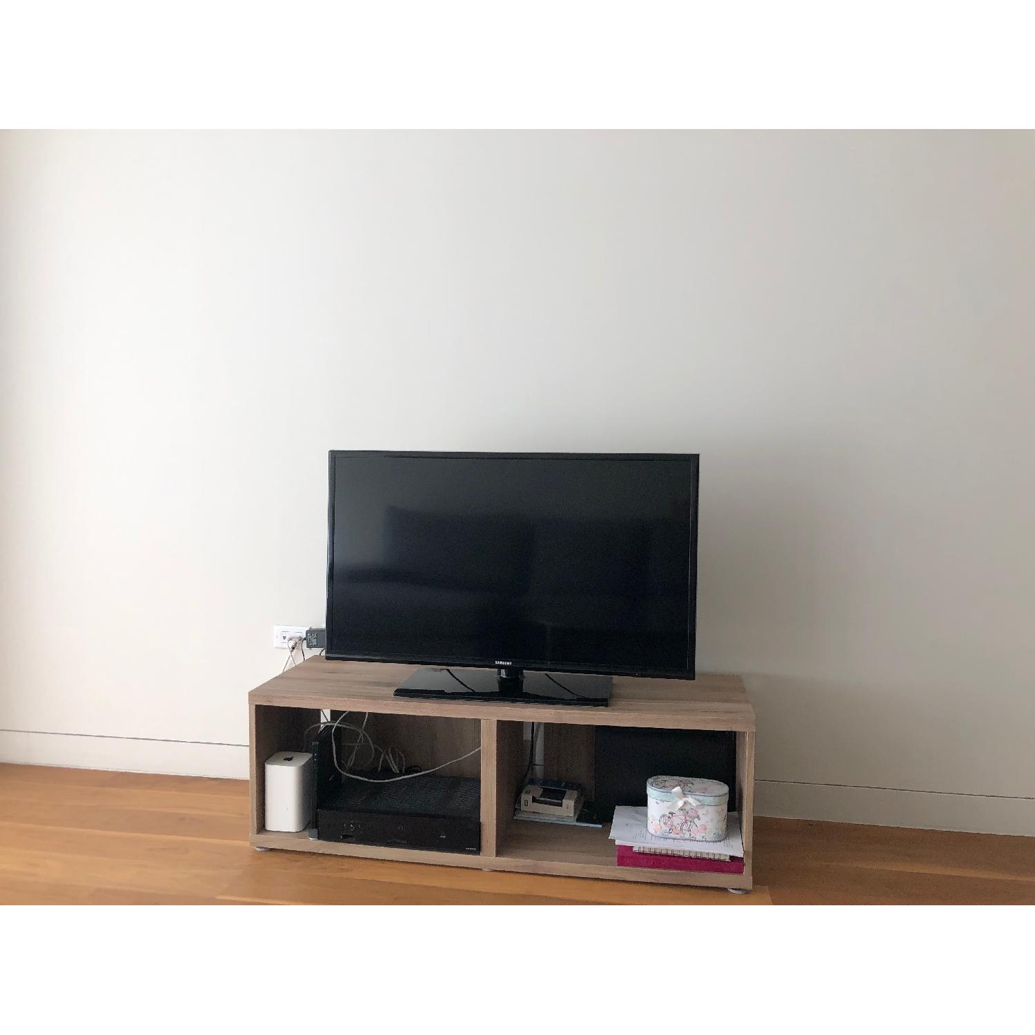 Ikea Besta Light Brown TV Stand AptDeco