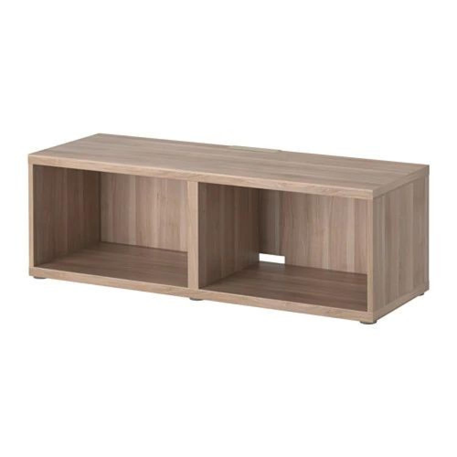 Ikea Besta Light Brown TV Stand AptDeco