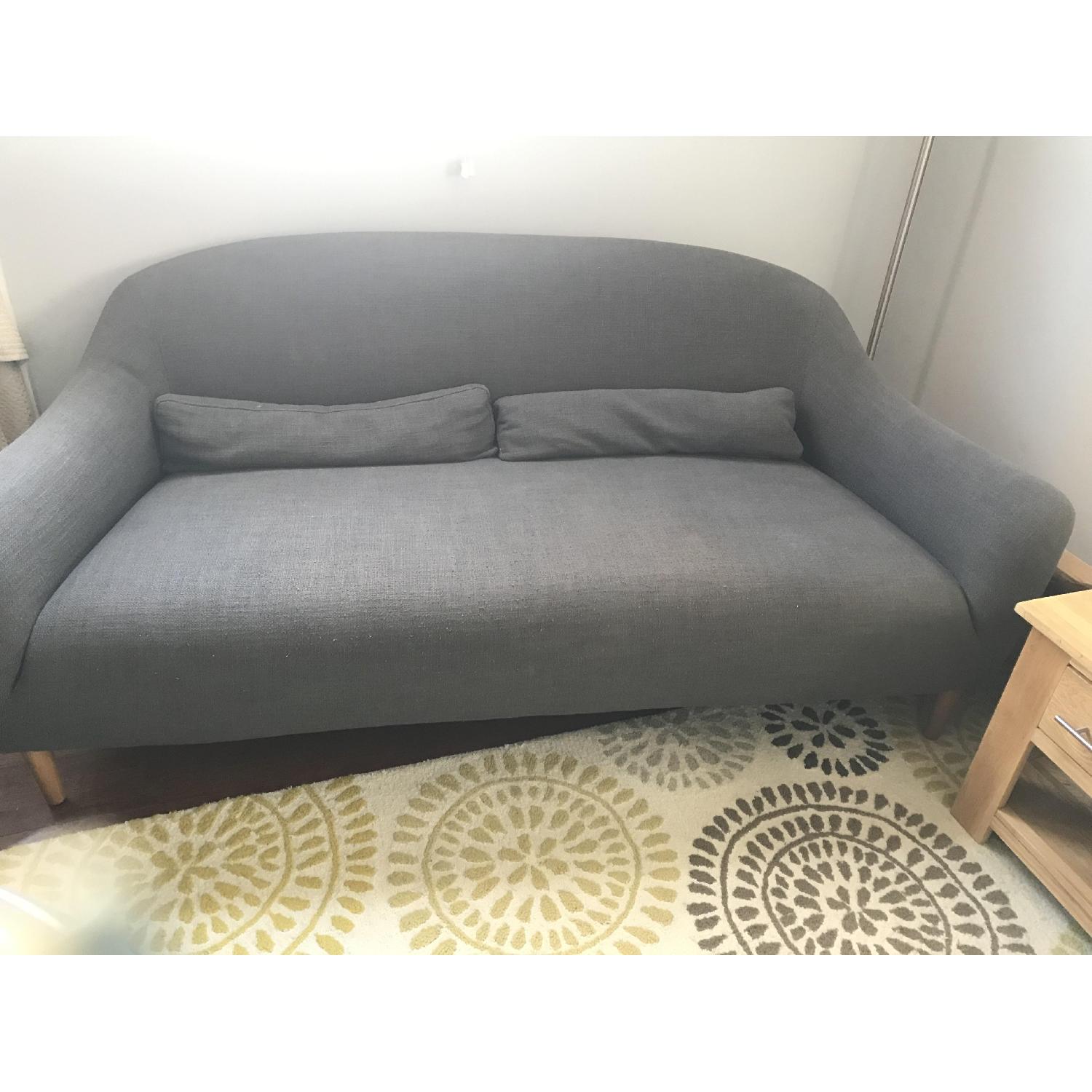 Crate & Barrel Pennie Gray Sofa - image-1