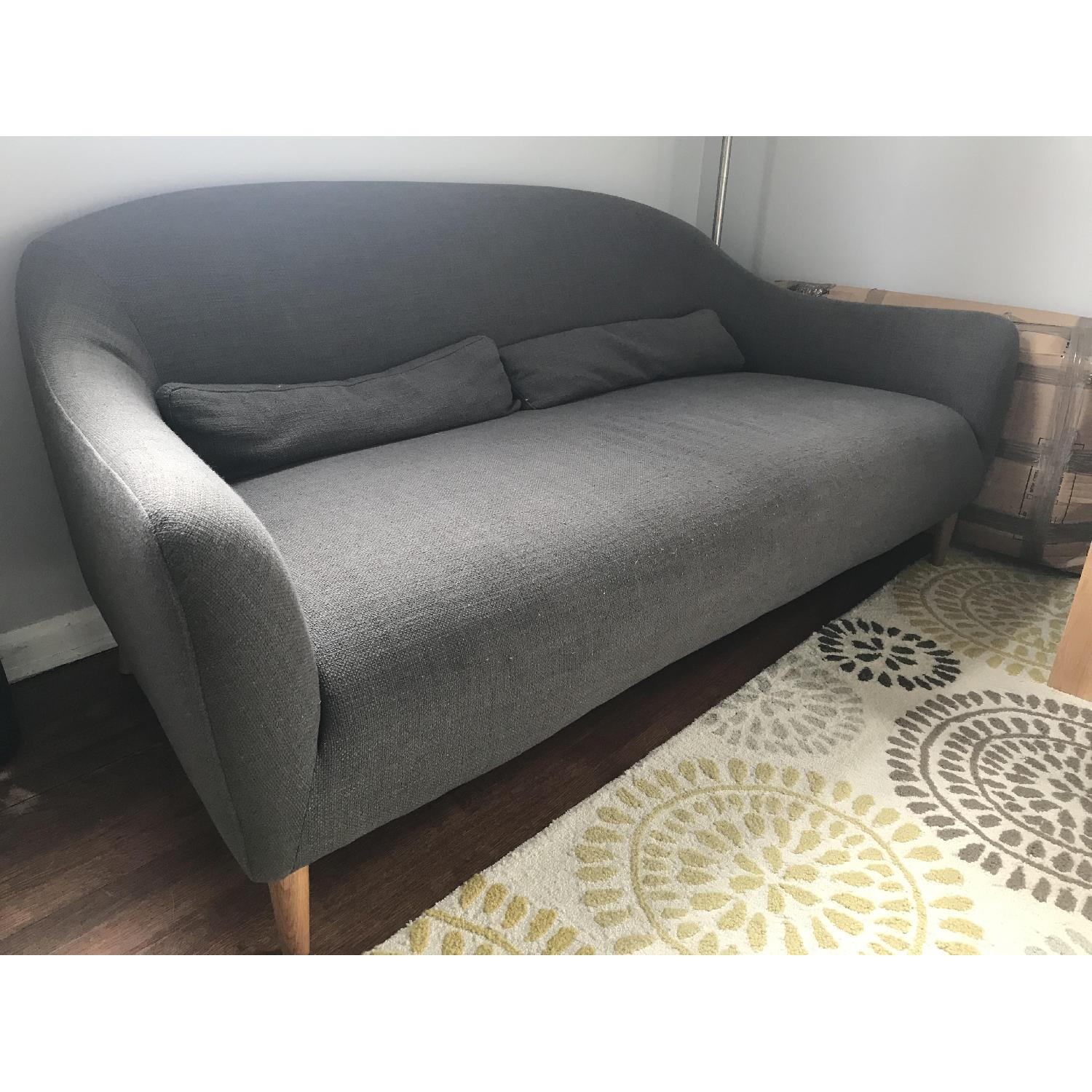 Crate & Barrel Pennie Gray Sofa - image-2