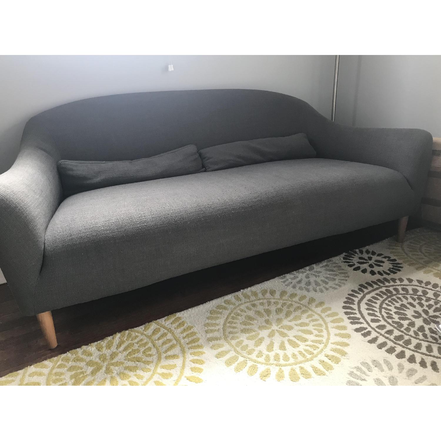 Crate & Barrel Pennie Gray Sofa - image-3