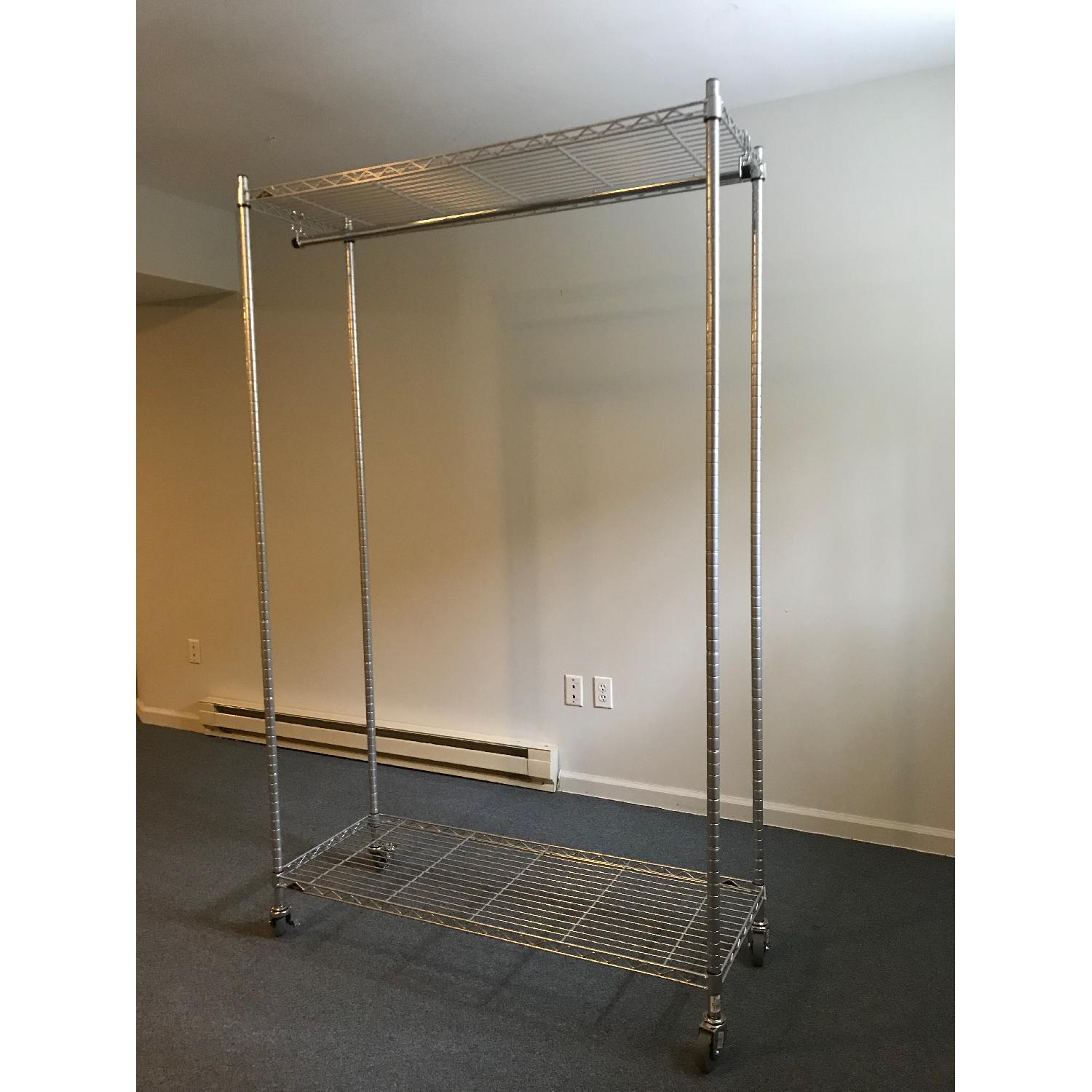 Container Store InterMetro Chrome Commercial Shelving Unit AptDeco