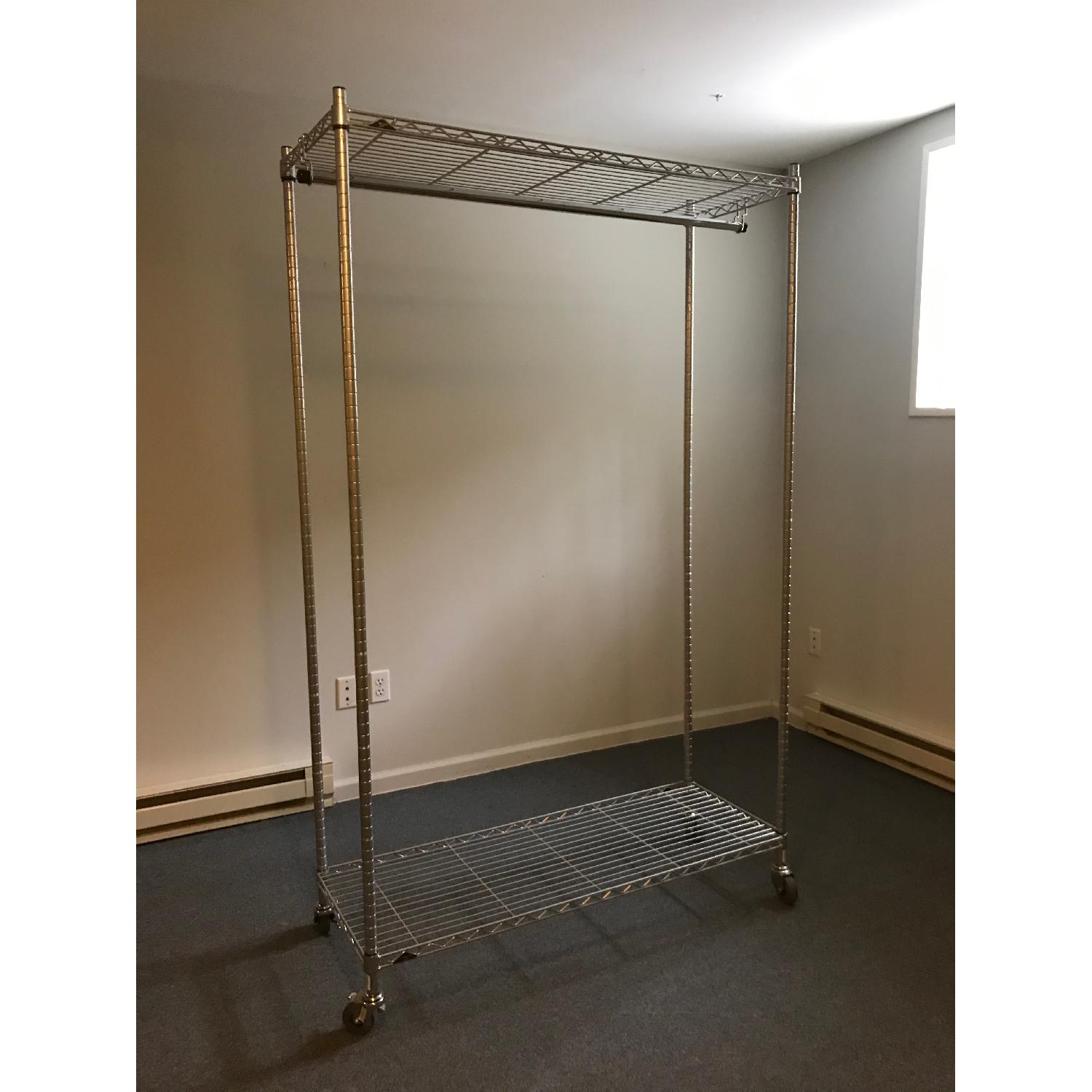 Container Store InterMetro Chrome Commercial Shelving Unit AptDeco