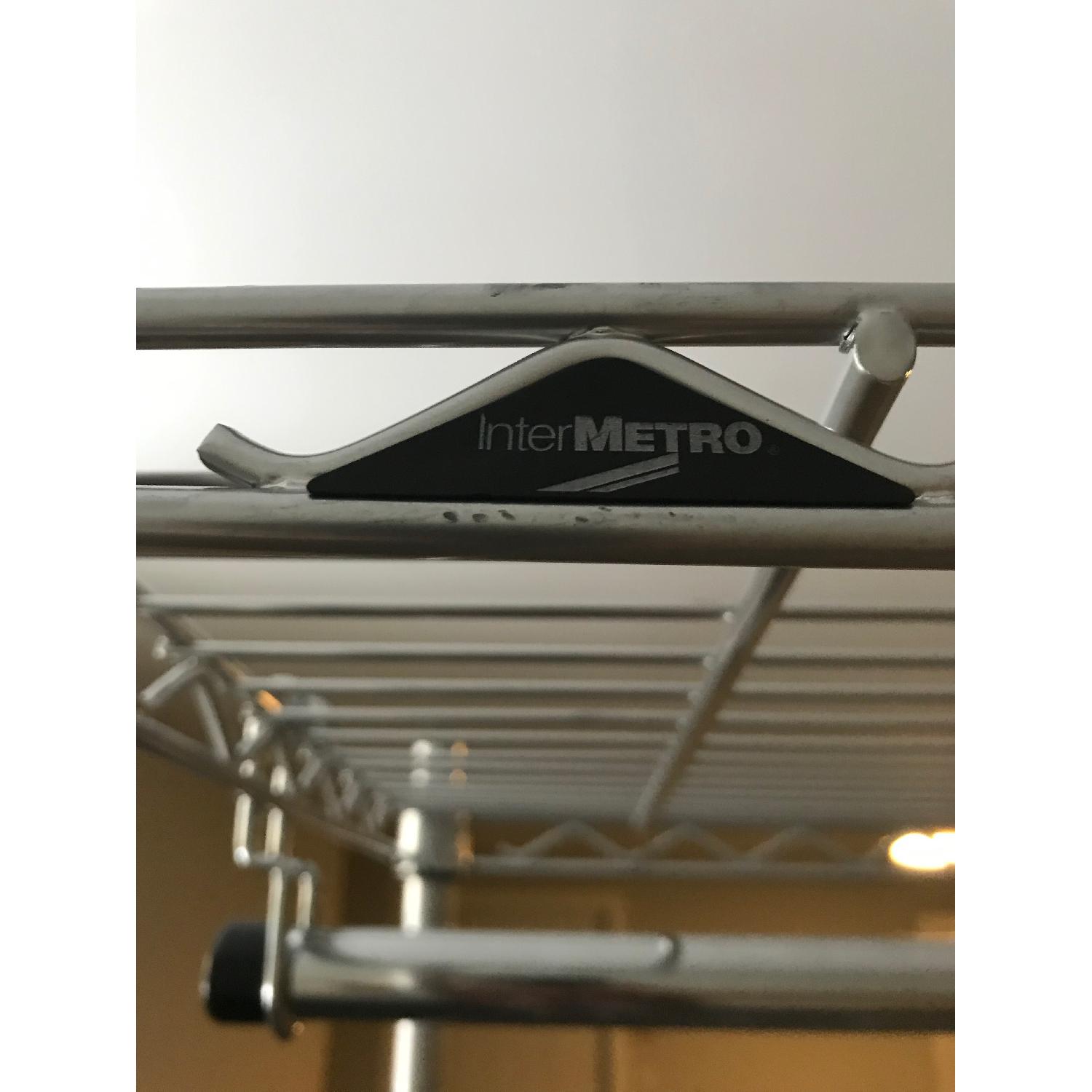 Container Store InterMetro Chrome Commercial Shelving Unit AptDeco