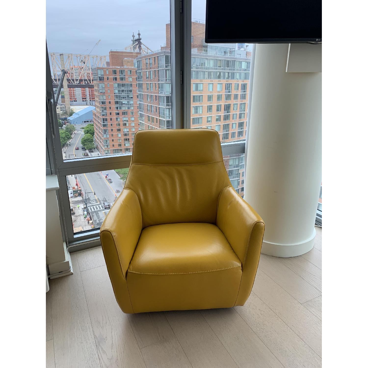 Macy's Ticino Leather Accent Chair - image-3