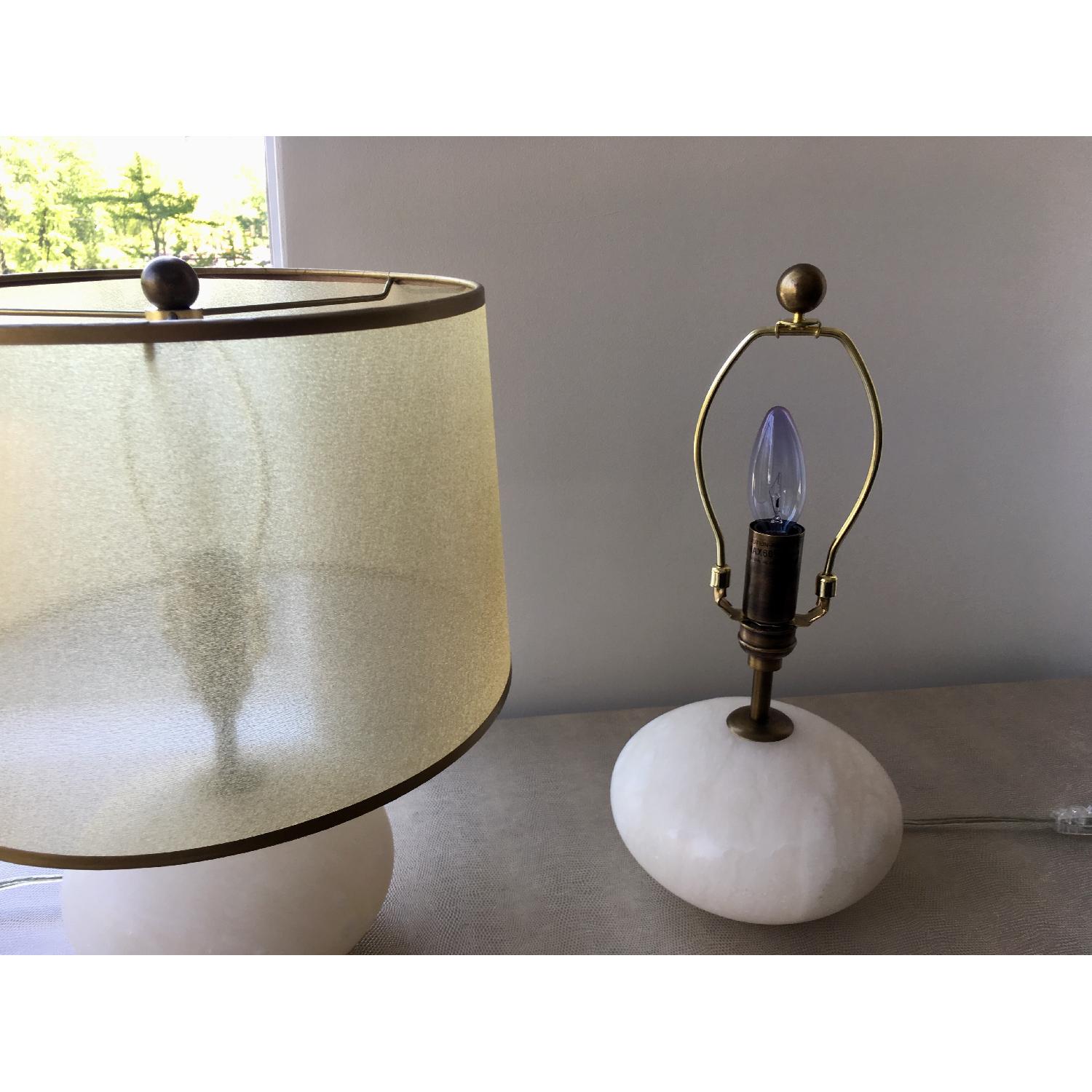 Regina Andrew Modern Alabaster Orb Lamps w/ Gold Shade - image-3