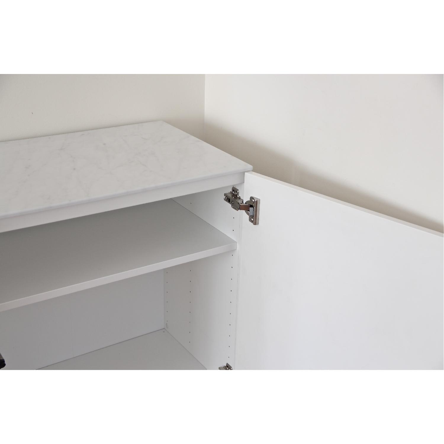 Ikea Besta Marble Panel Top Unit w/ High Gloss Doors - image-3