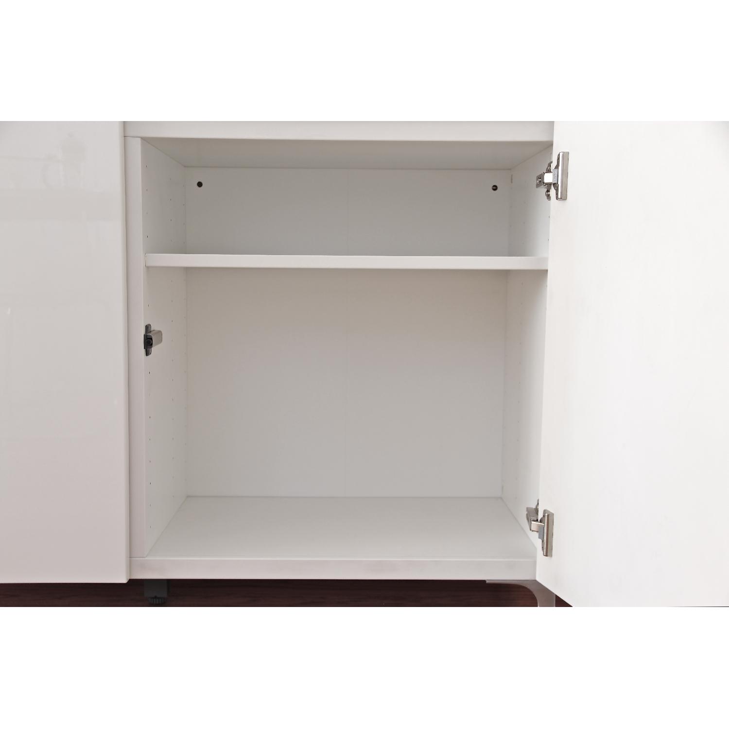 Ikea Besta Marble Panel Top Unit w/ High Gloss Doors - image-4