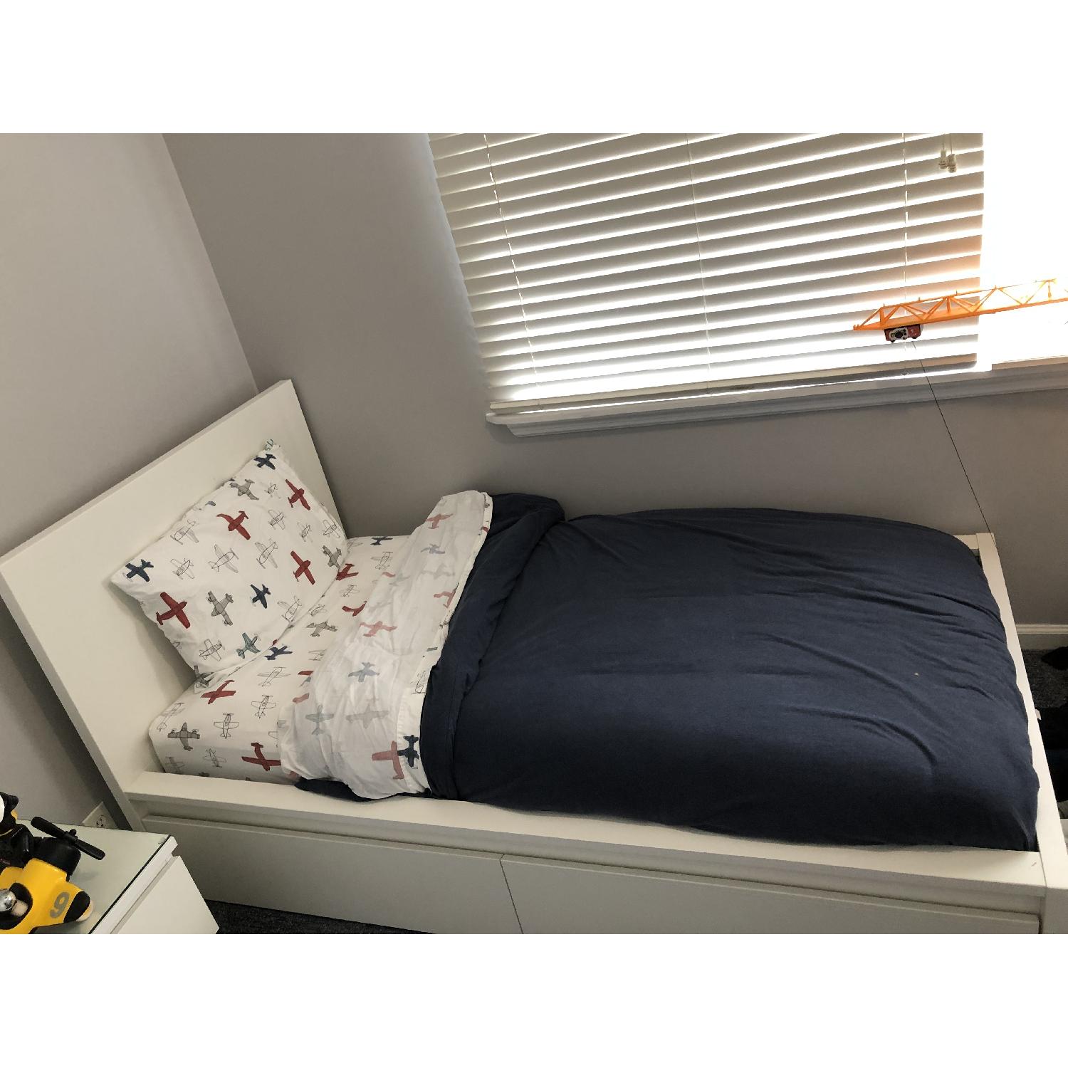 Ikea Malm Twin Size Bed w/ Storage - image-3