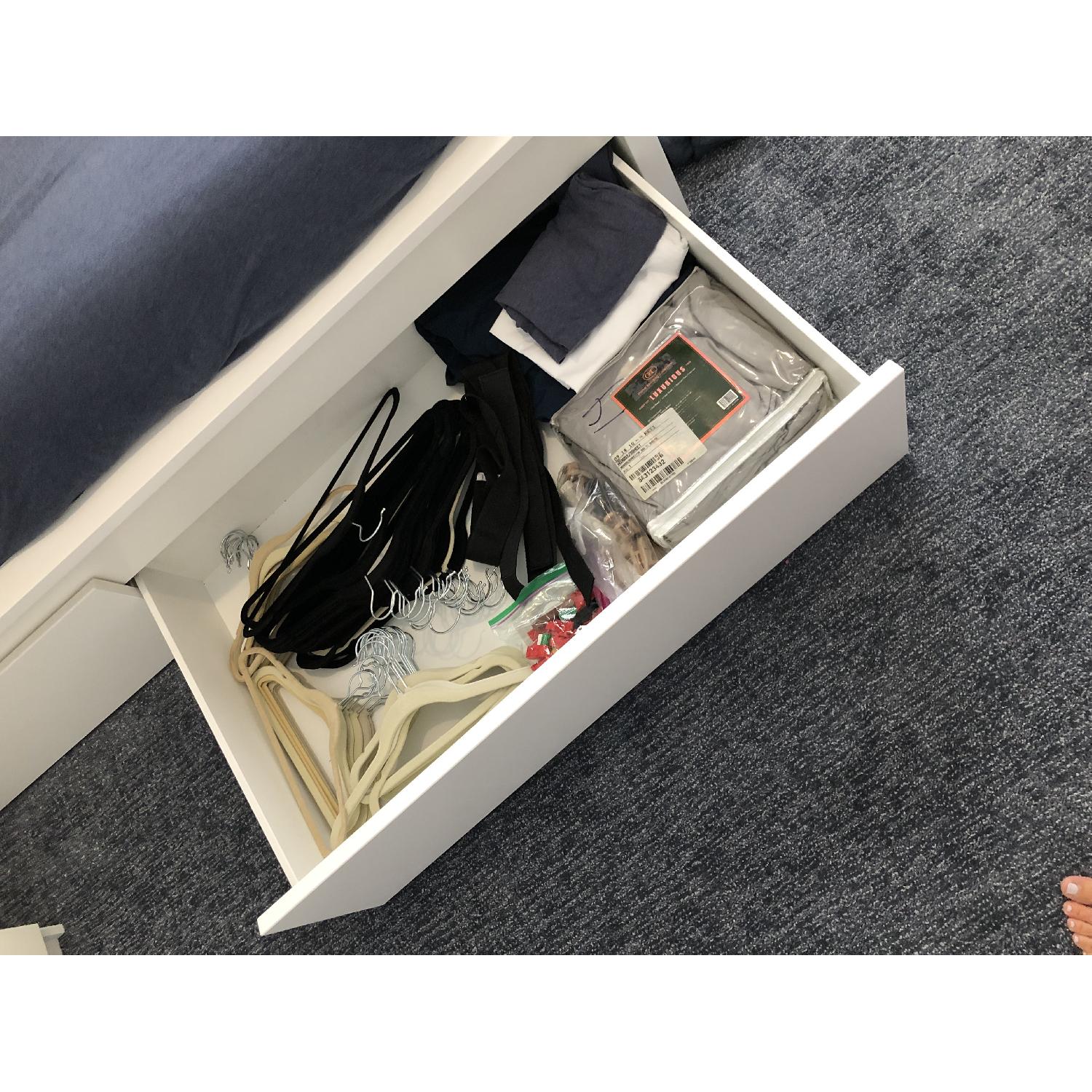 Ikea Malm Twin Size Bed w/ Storage - image-5