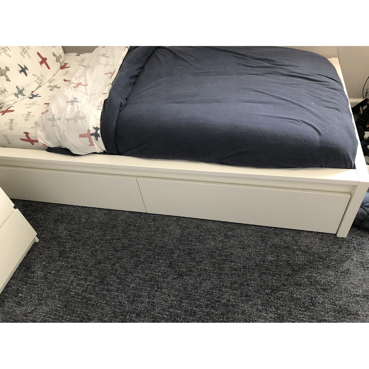Ikea Malm Twin Size Bed w/ Storage - image-7