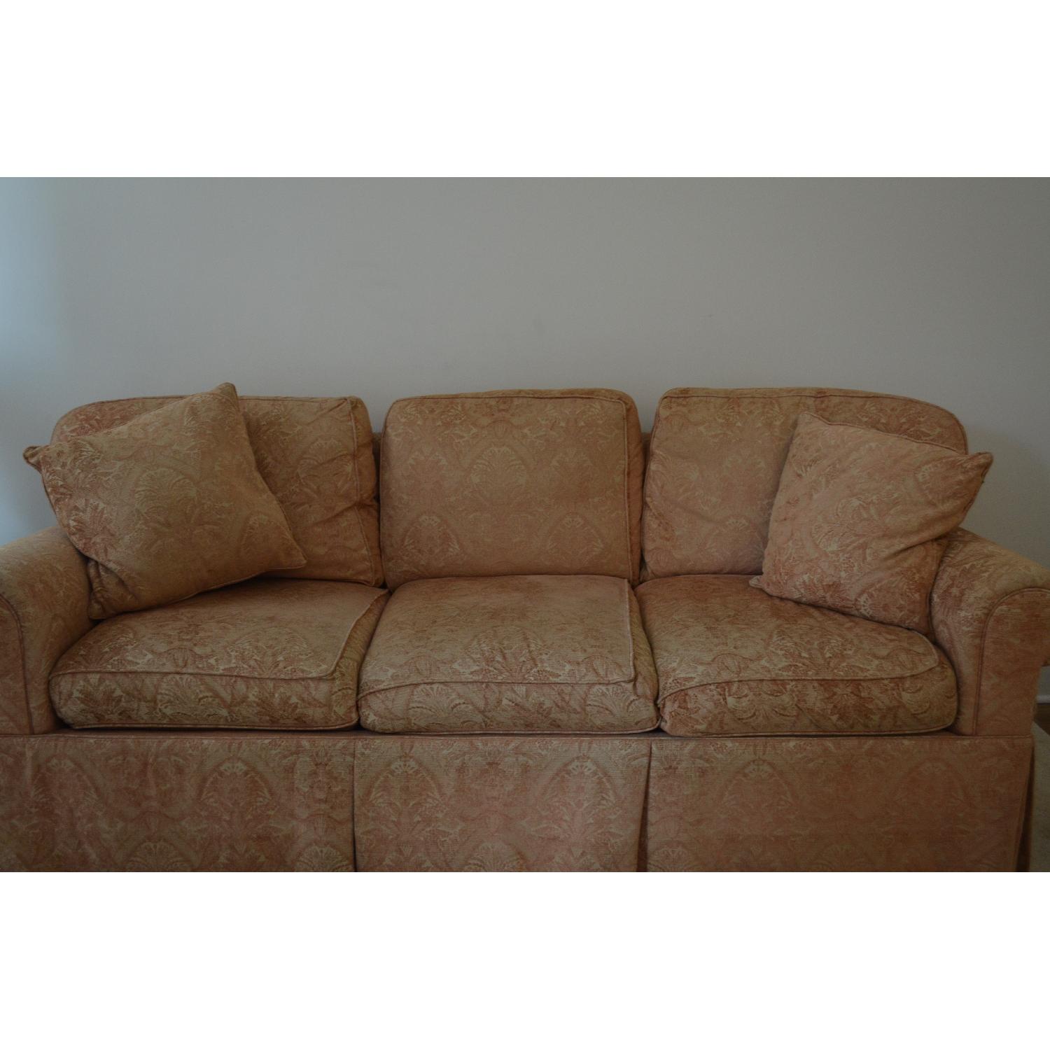 Ethan Allen Burnt Orange Sofa - image-1