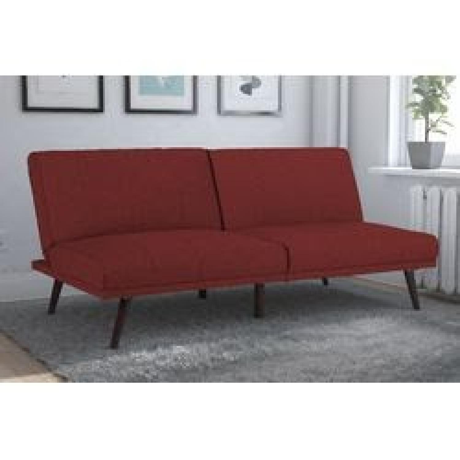 Mercury Row Burgundy Convertible Sofa - image-2