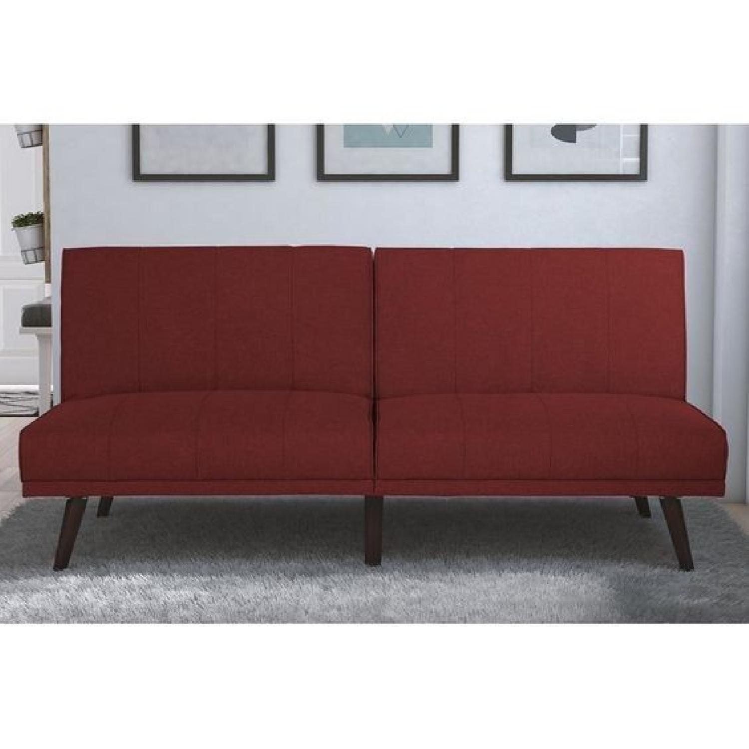 Mercury Row Burgundy Convertible Sofa - image-4