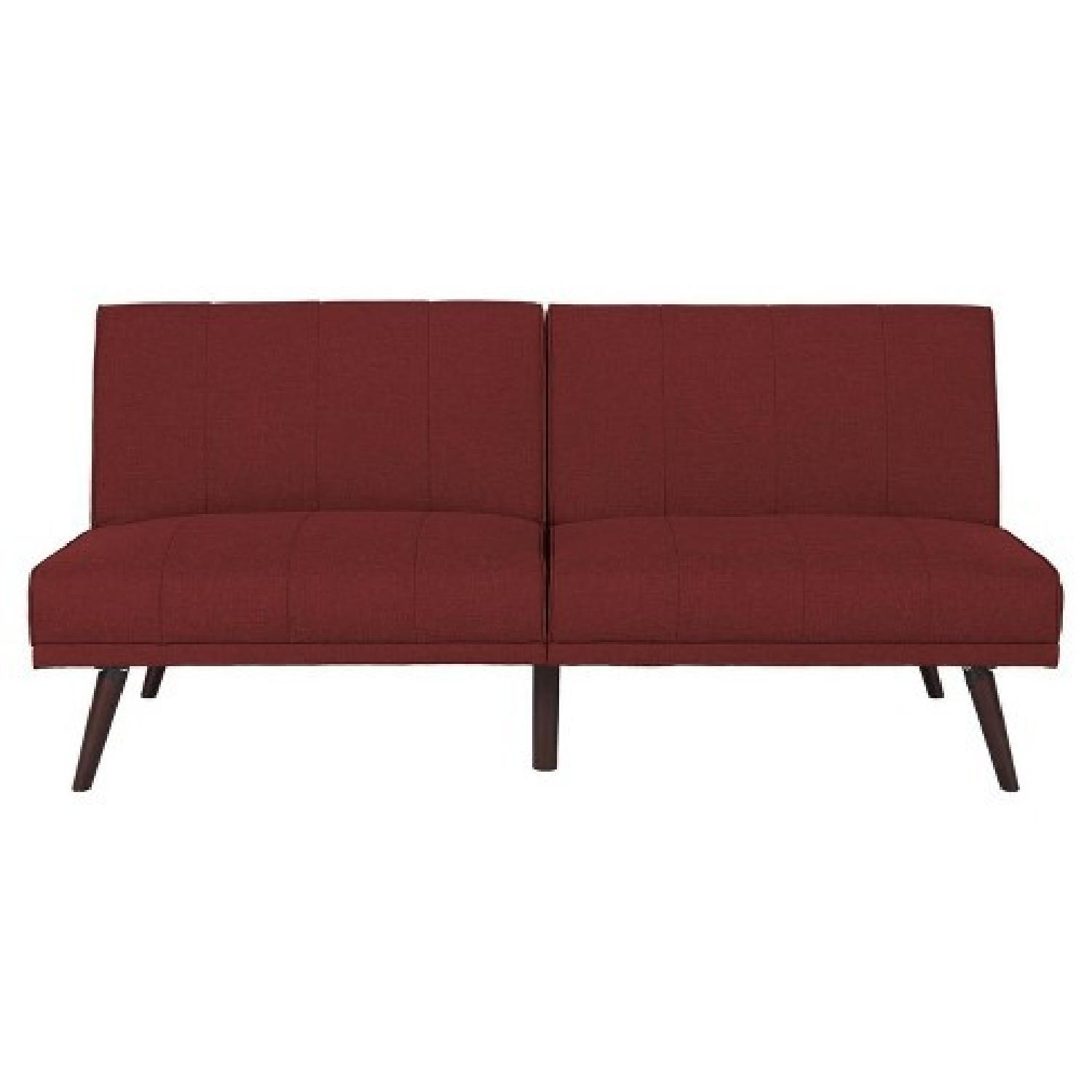 Mercury Row Burgundy Convertible Sofa - image-0
