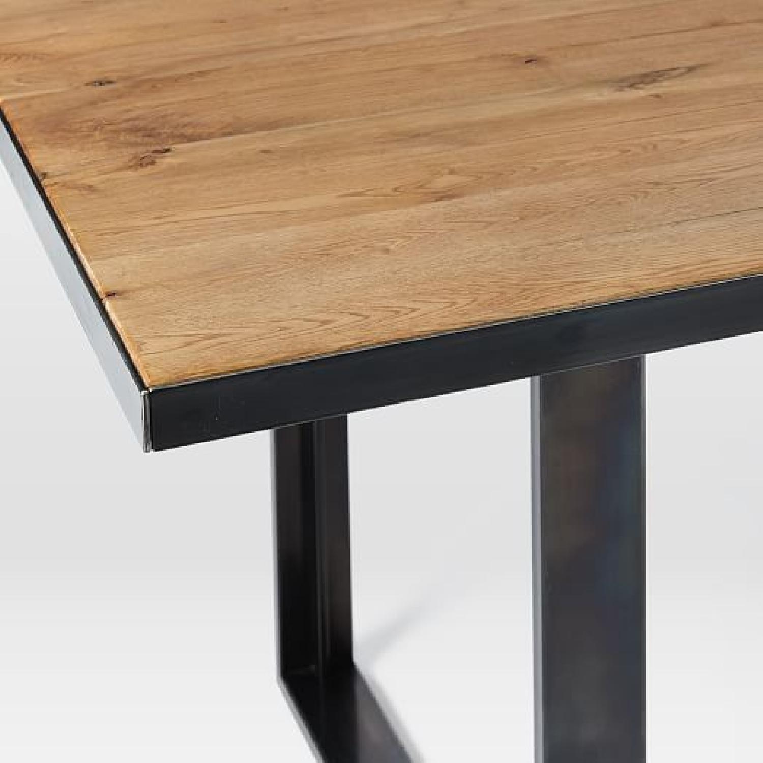 West Elm Industrial Oak & Steel Dining Table - image-2