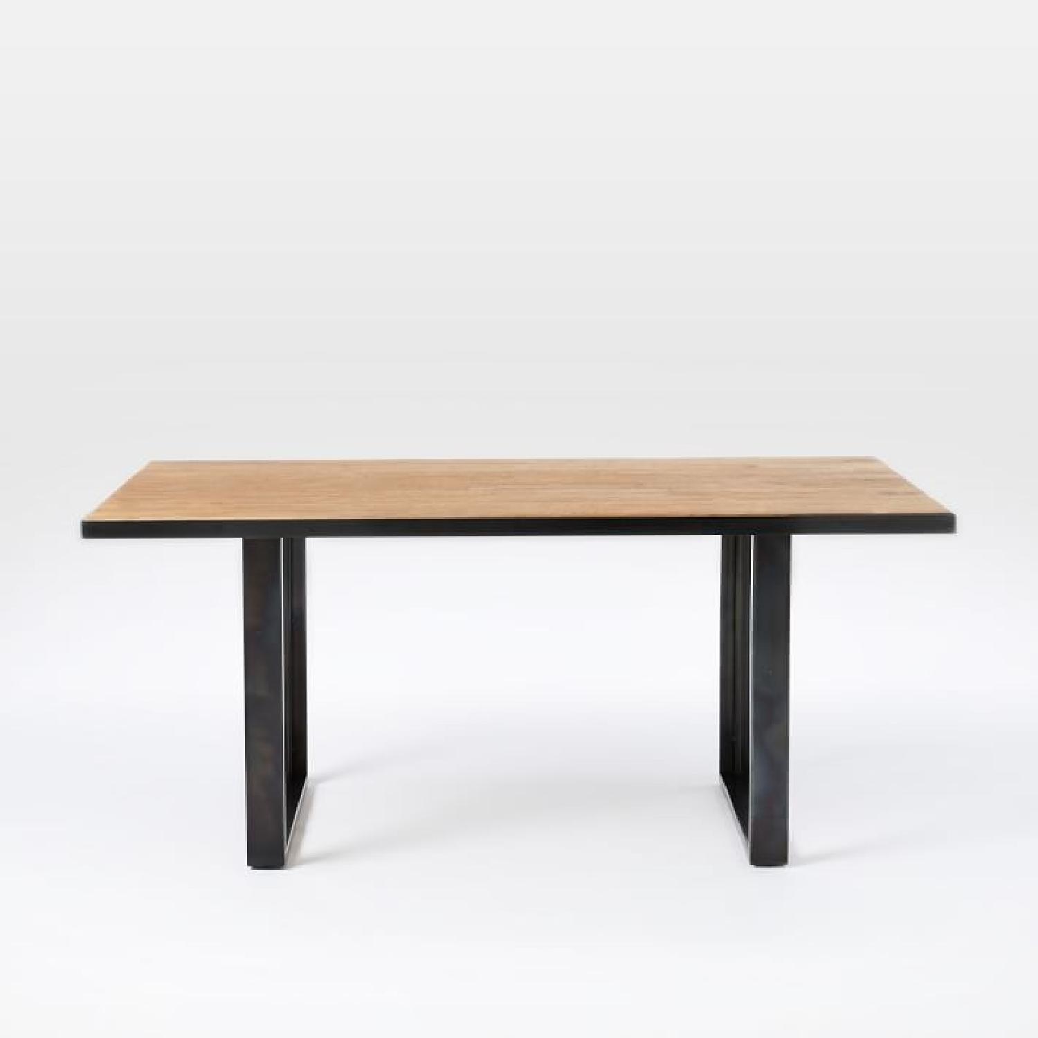 West Elm Industrial Oak & Steel Dining Table - image-3