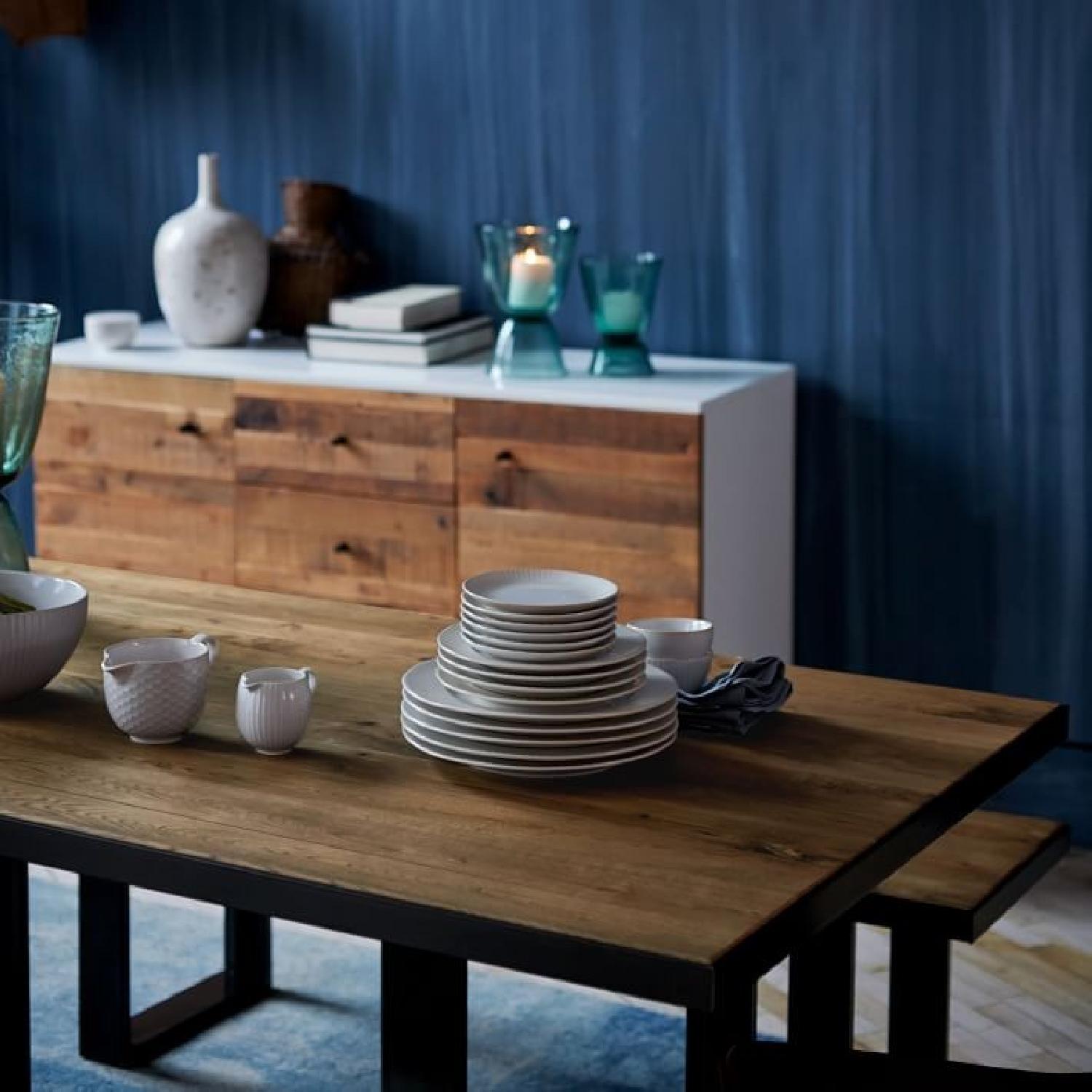 West Elm Industrial Oak & Steel Dining Table - image-4