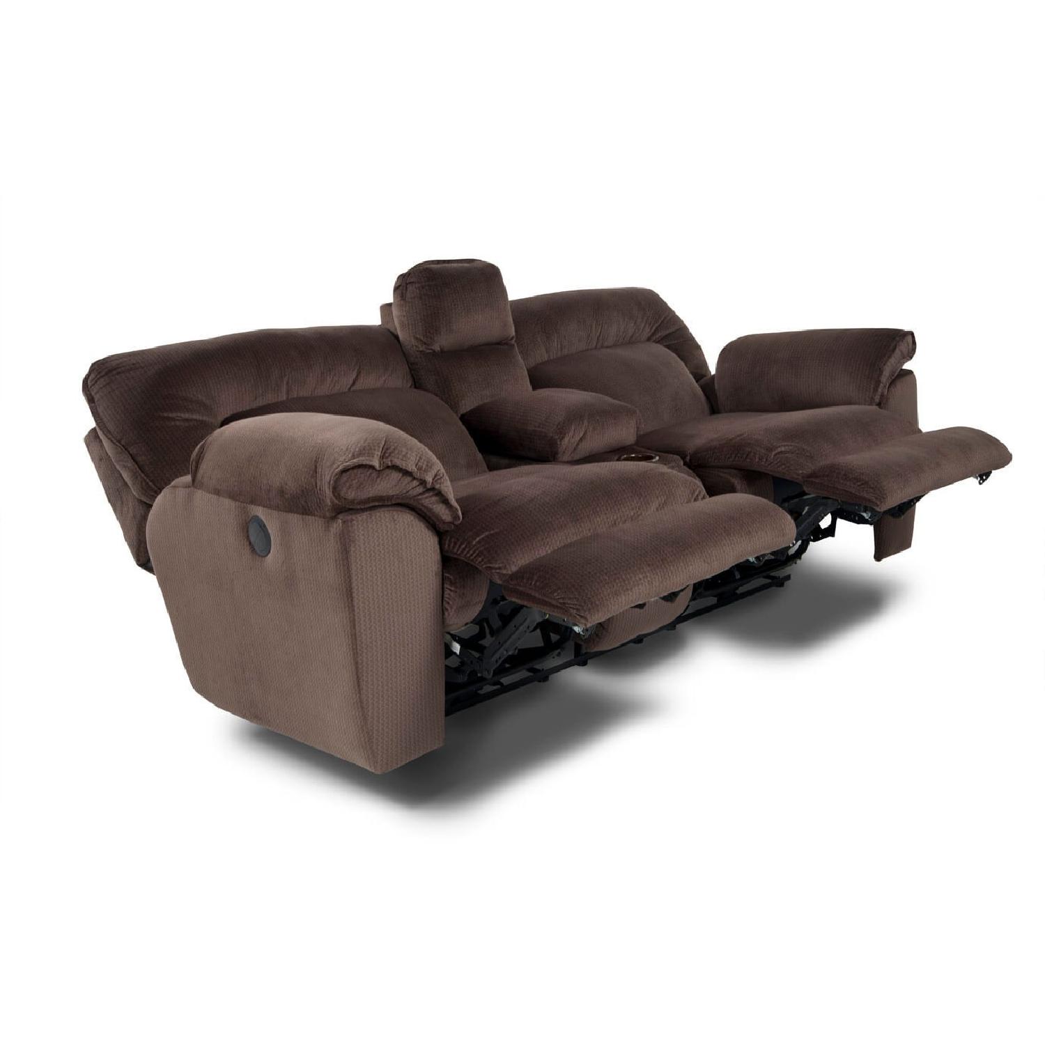 Bob's Brava Power Reclining Console Loveseat AptDeco