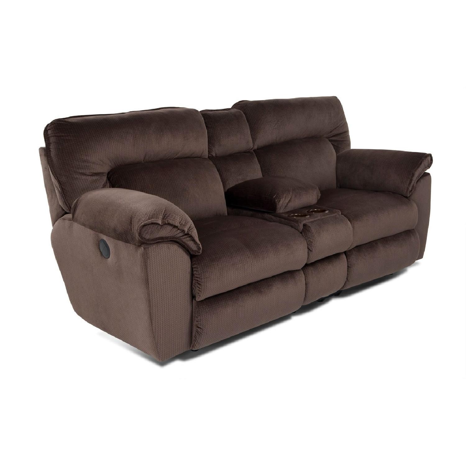 Bob's Brava Power Reclining Console Loveseat AptDeco