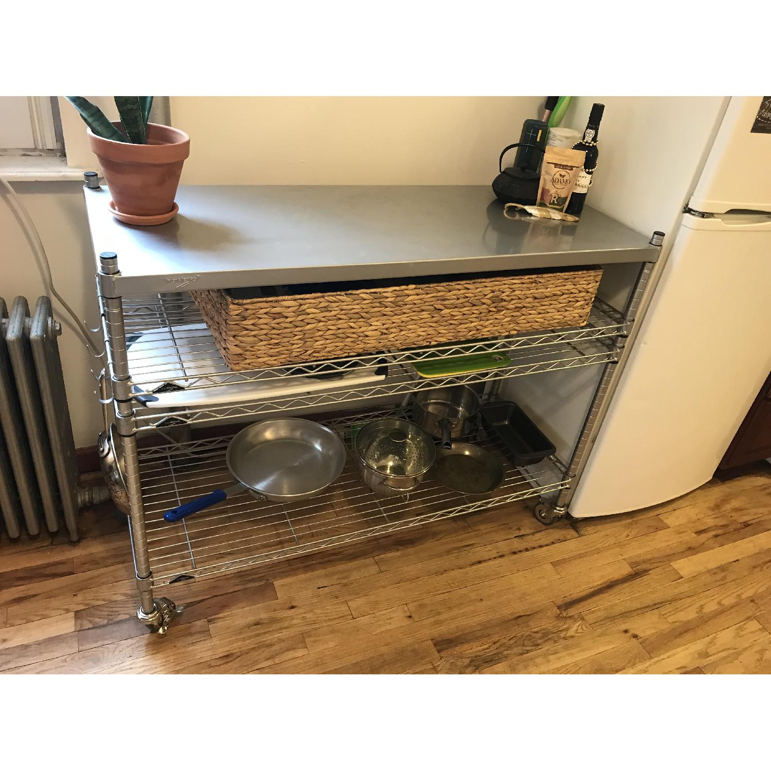 InterMetro Chrome Shelving Unit AptDeco