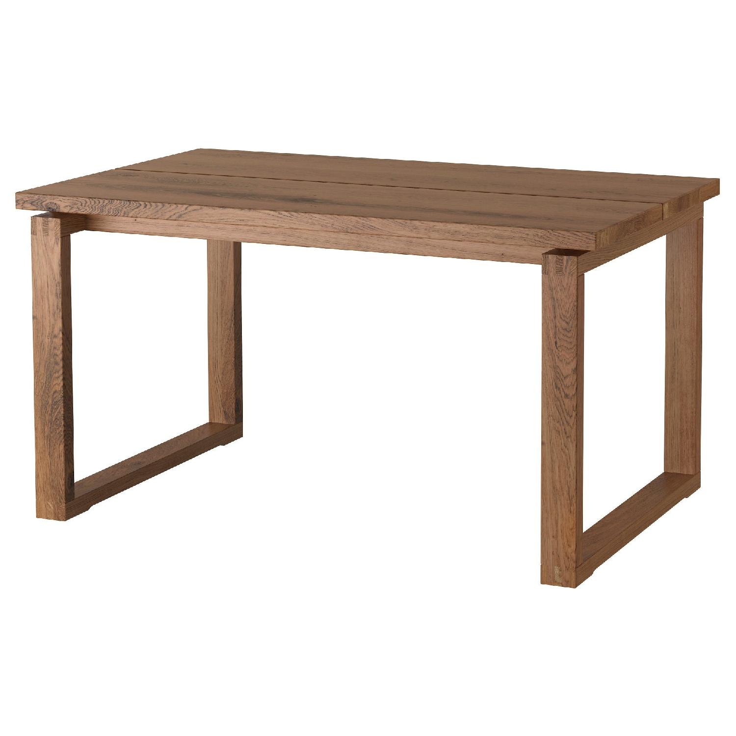 Ikea Morbylanga Oak Veneer Dining Table - image-0
