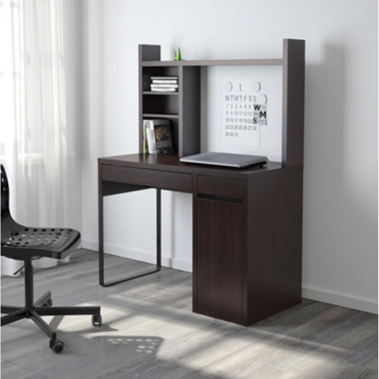 Ikea Micke Desk w/ Add On Unit - image-4