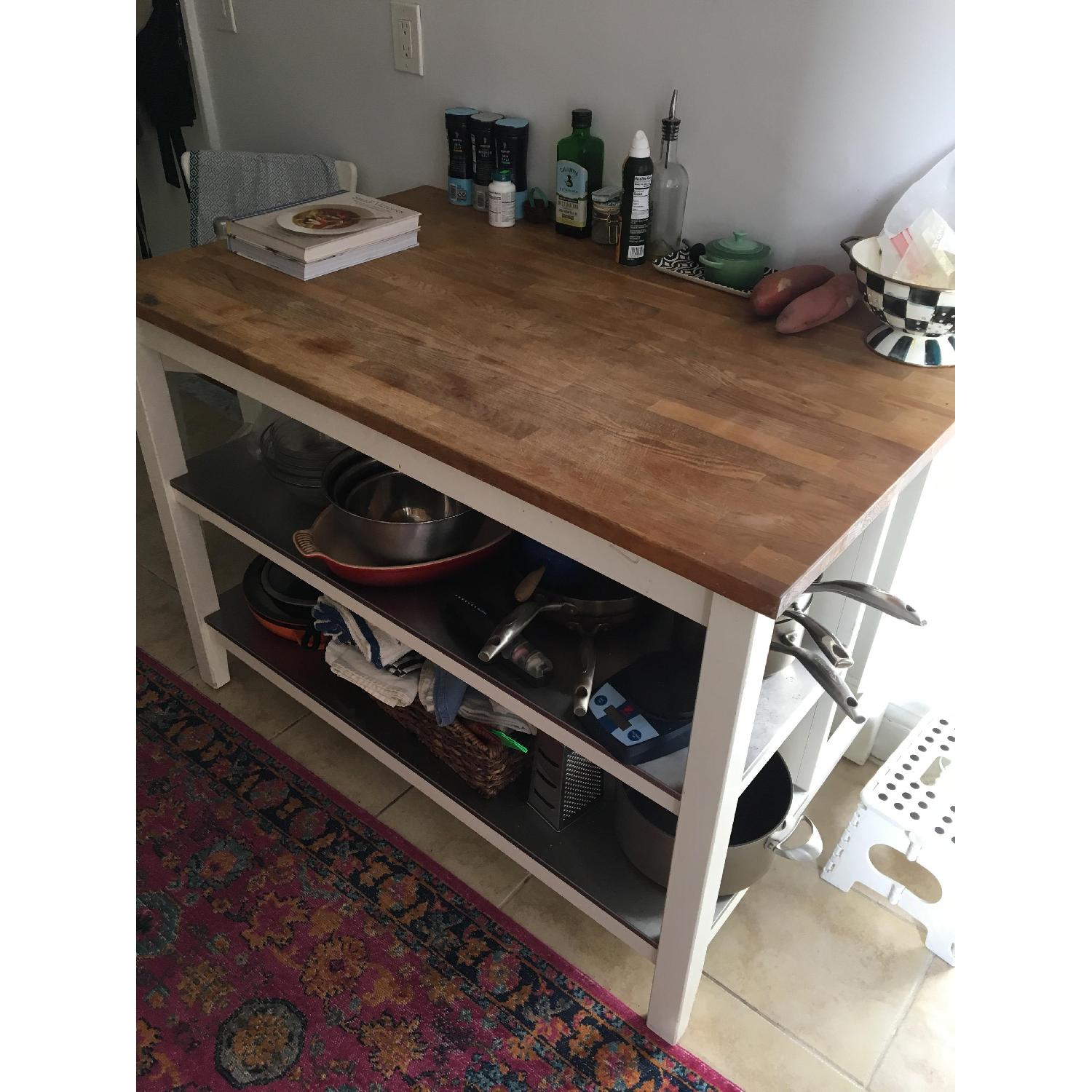 Ikea Stenstorp Butcher Block Kitchen Island - image-1