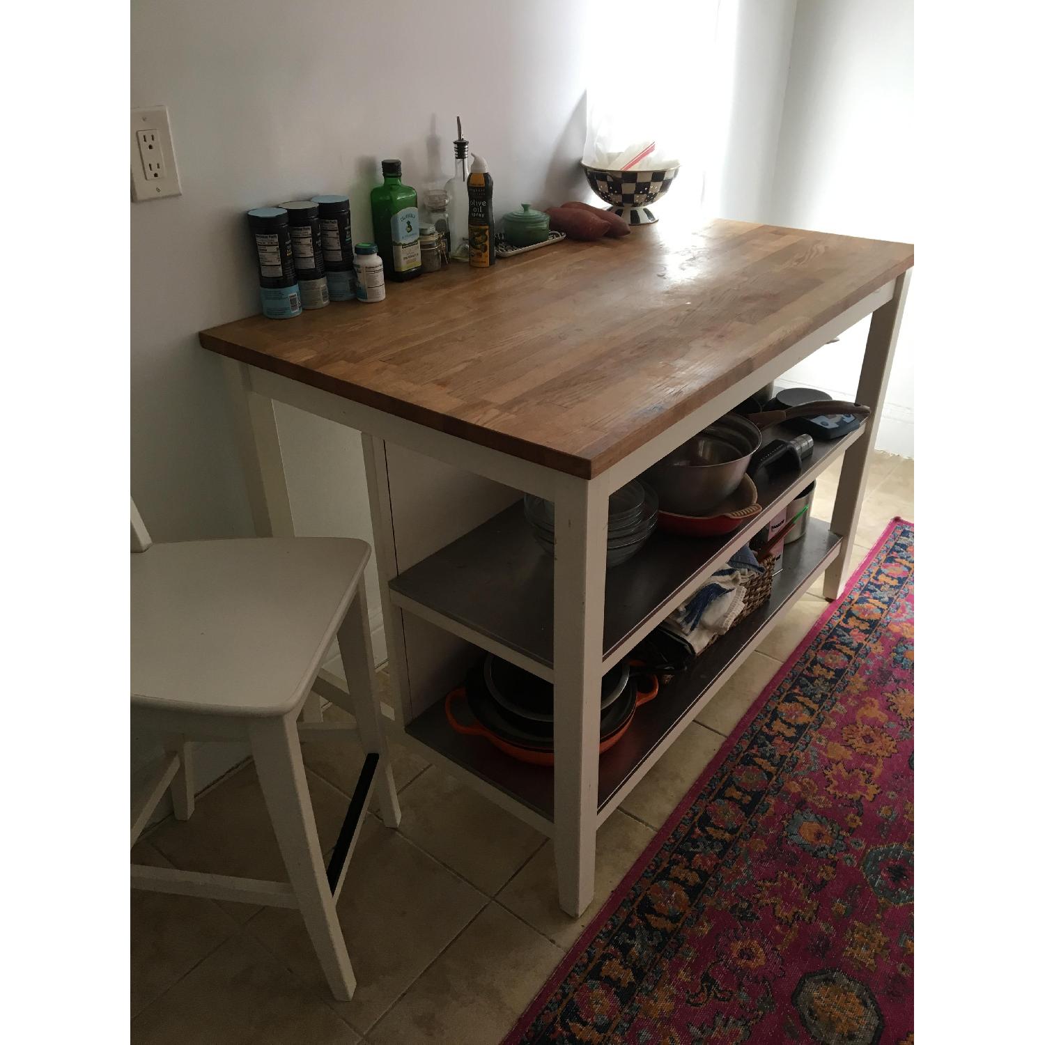 Ikea Stenstorp Butcher Block Kitchen Island - image-3