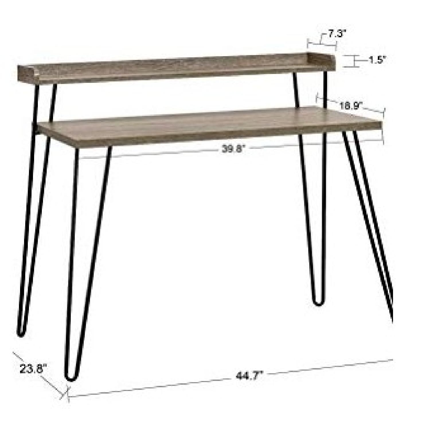Grey Wash Wood Desk - image-1