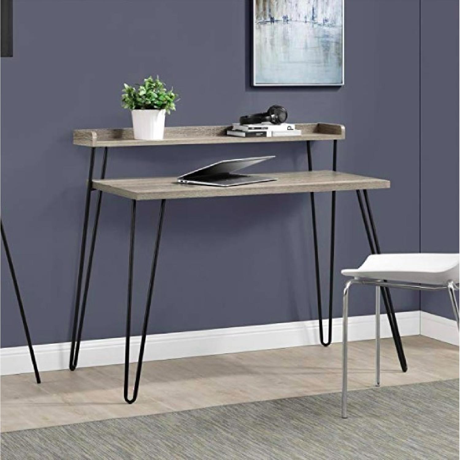 Grey Wash Wood Desk - image-2