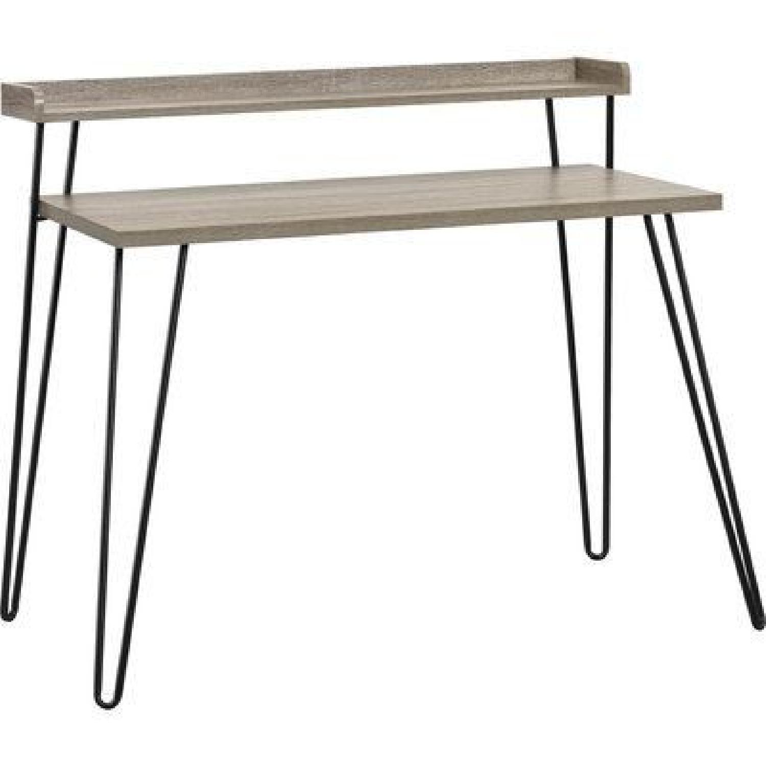 Grey Wash Wood Desk - image-0