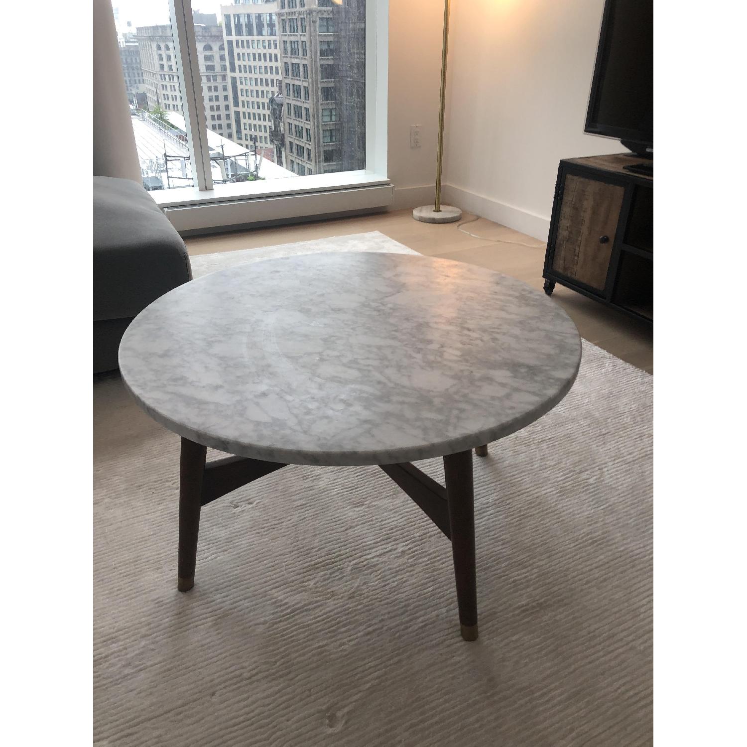 West Elm Reeve MidCentury Marble Coffee Table AptDeco