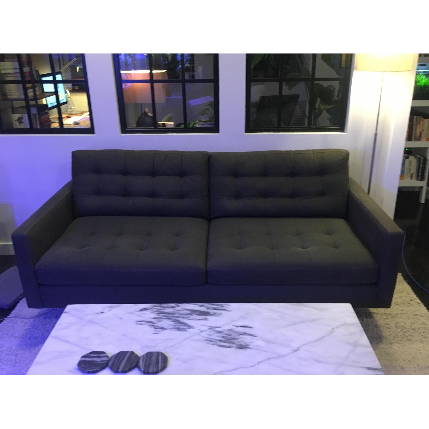 Crate & Barrel Petrie Mid Century Apartment Sofa - image-1