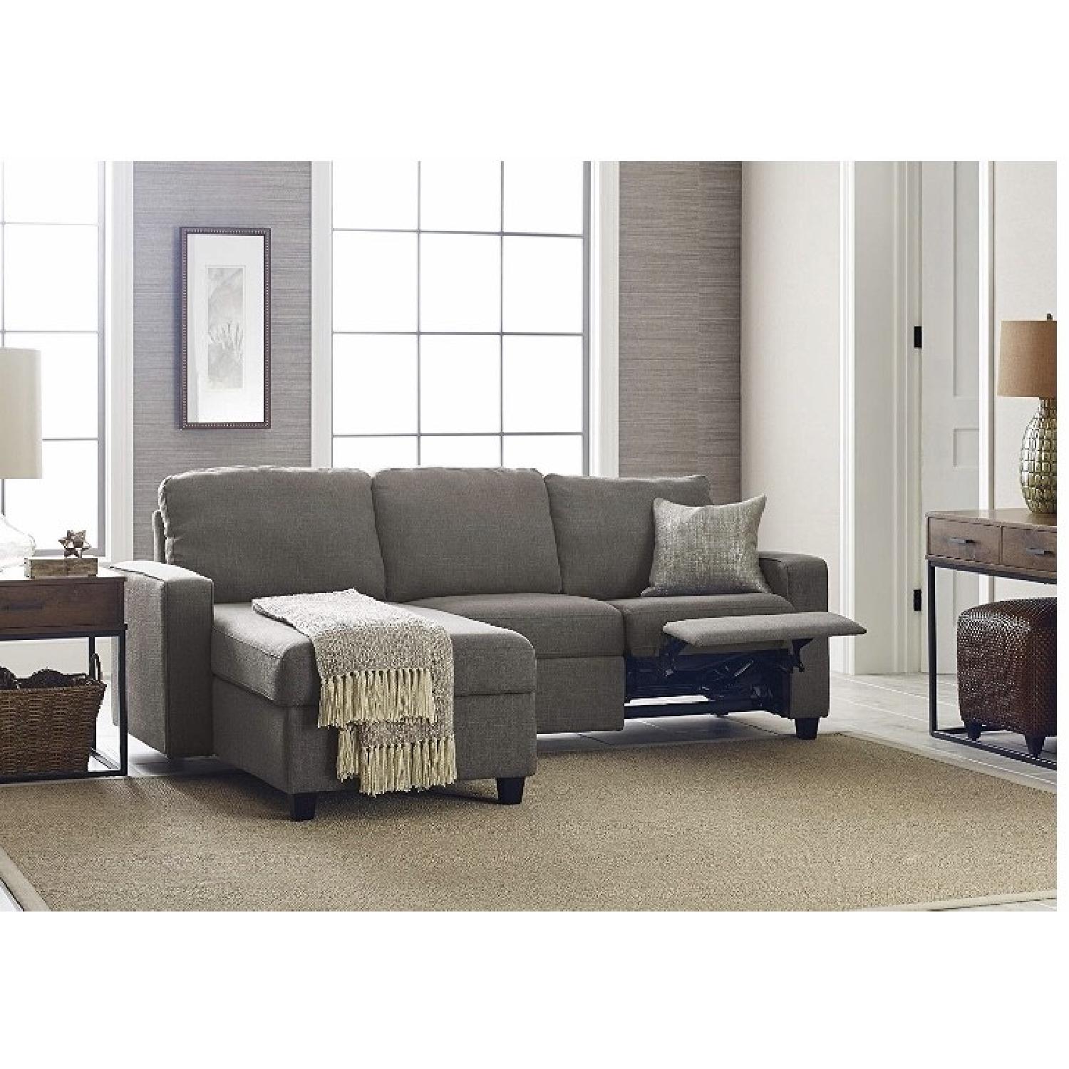 Serta Palisades Reclining Sectional w/ Left Storage Chaise - image-1