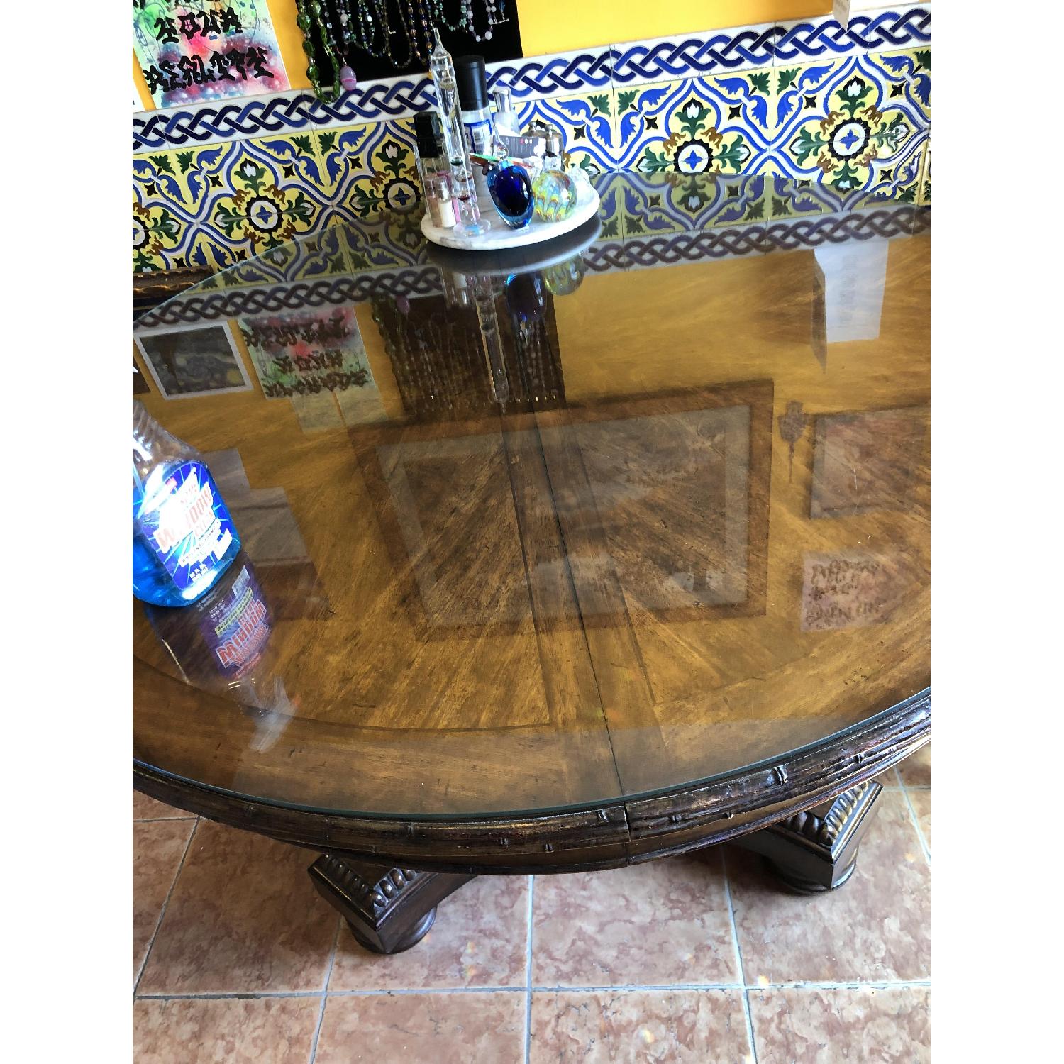 Custom Hand Carved Dining Table - image-1