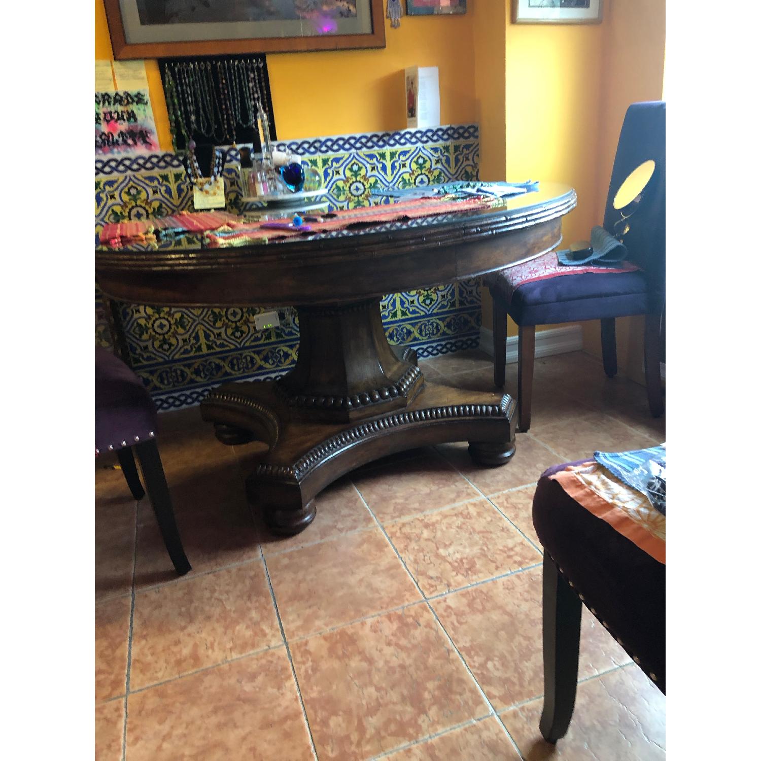 Custom Hand Carved Dining Table - image-2