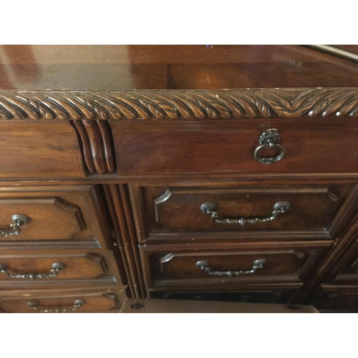 Collezione Europa Brazilian Cherry Dresser w/ Mirror - image-6