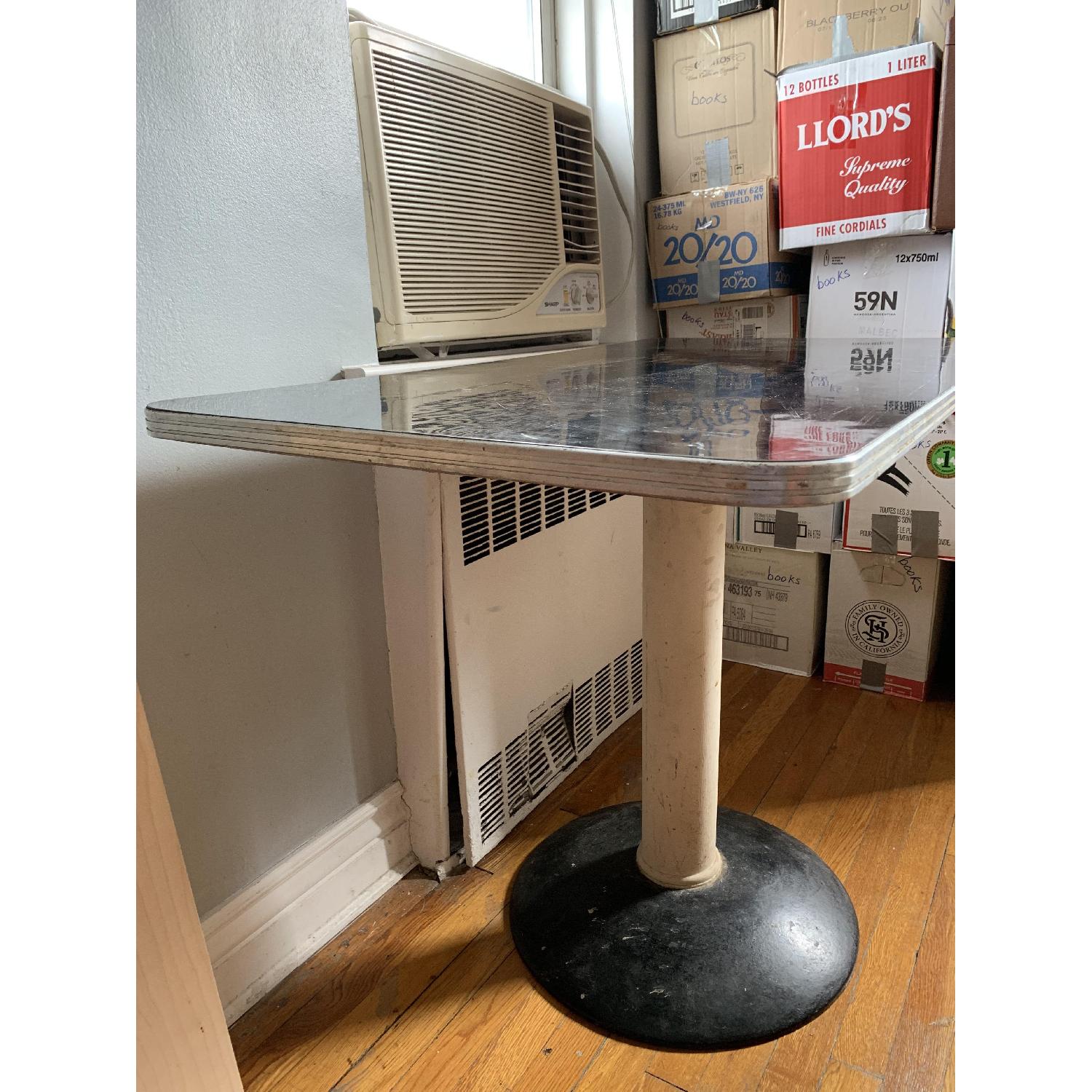 Retro Black Formica & Chrome Diner-Style Table - image-3